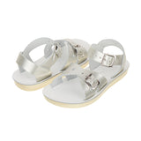 Sweetheart Silberne Kindersandale - Kinder-Sandalen Mit Doppelschnalle - Salt-Water Sandals EU