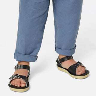 Sandale Enfant Surfer Noir - Sandales D'École Pour Enfants - Salt-Water Sandals EU