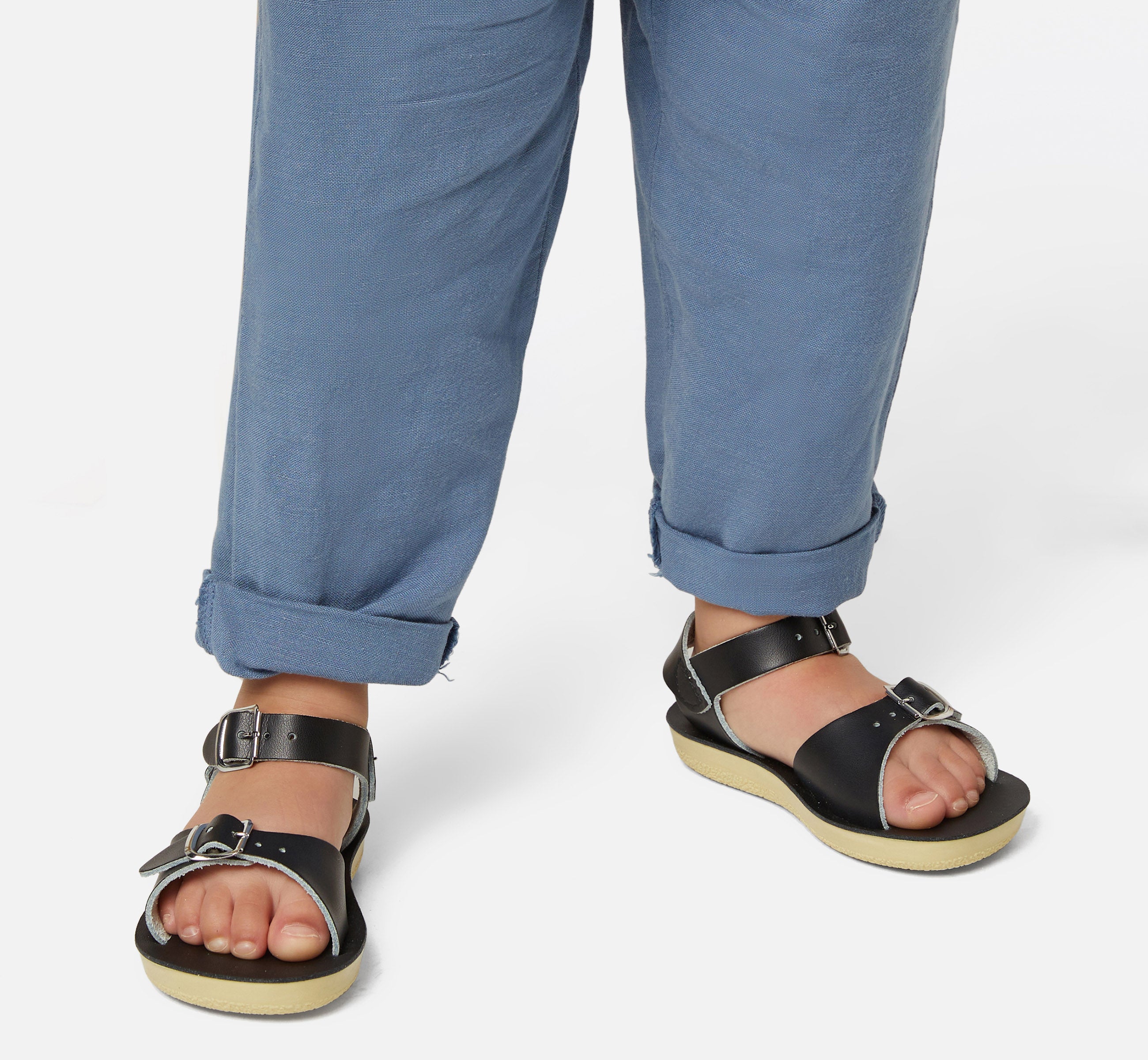 Sandale Enfant Surfer Noir - Salt-Water Sandals EU