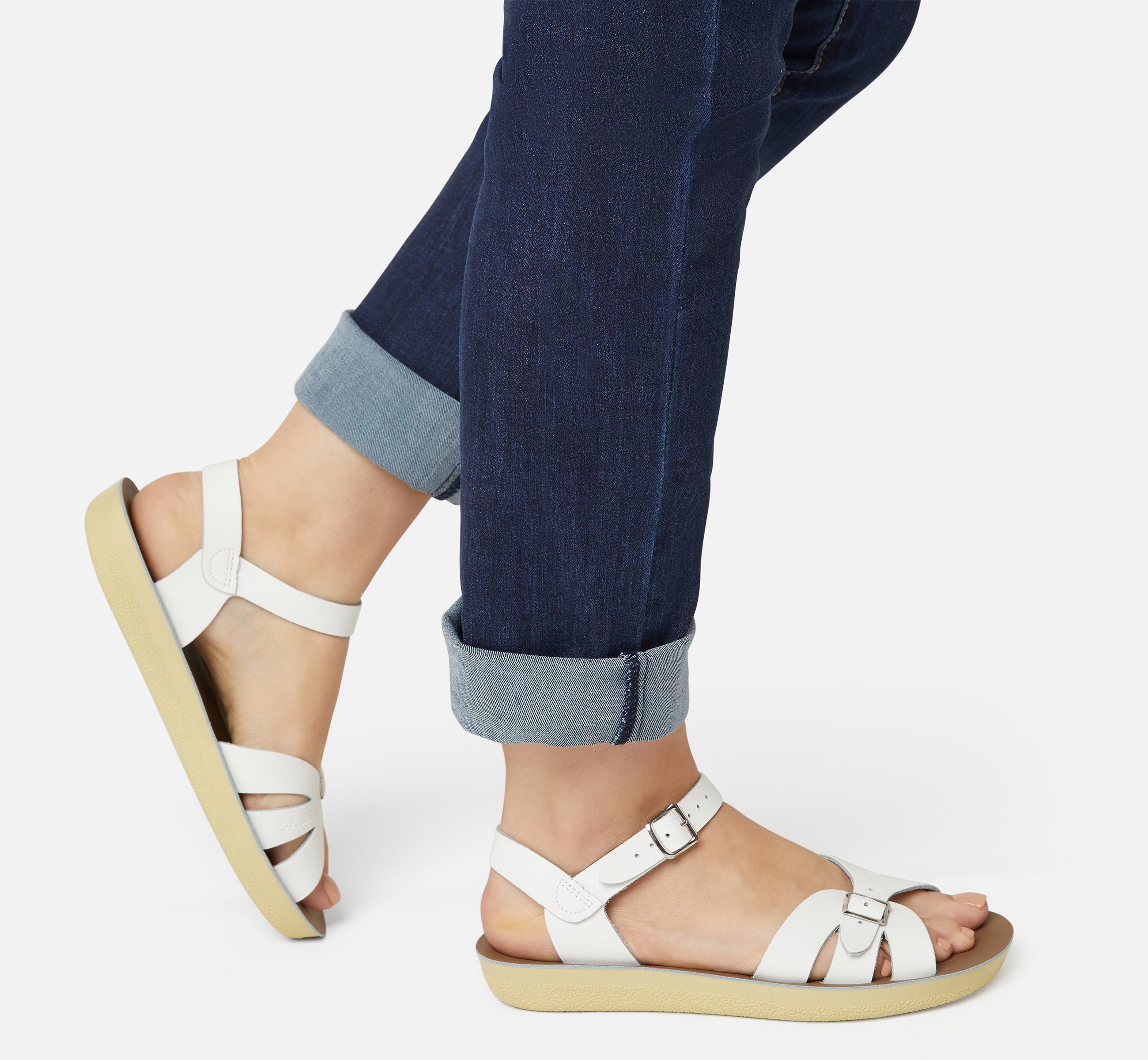 Boardwalk White Womens Sandal - Salt-Water Sandals EU