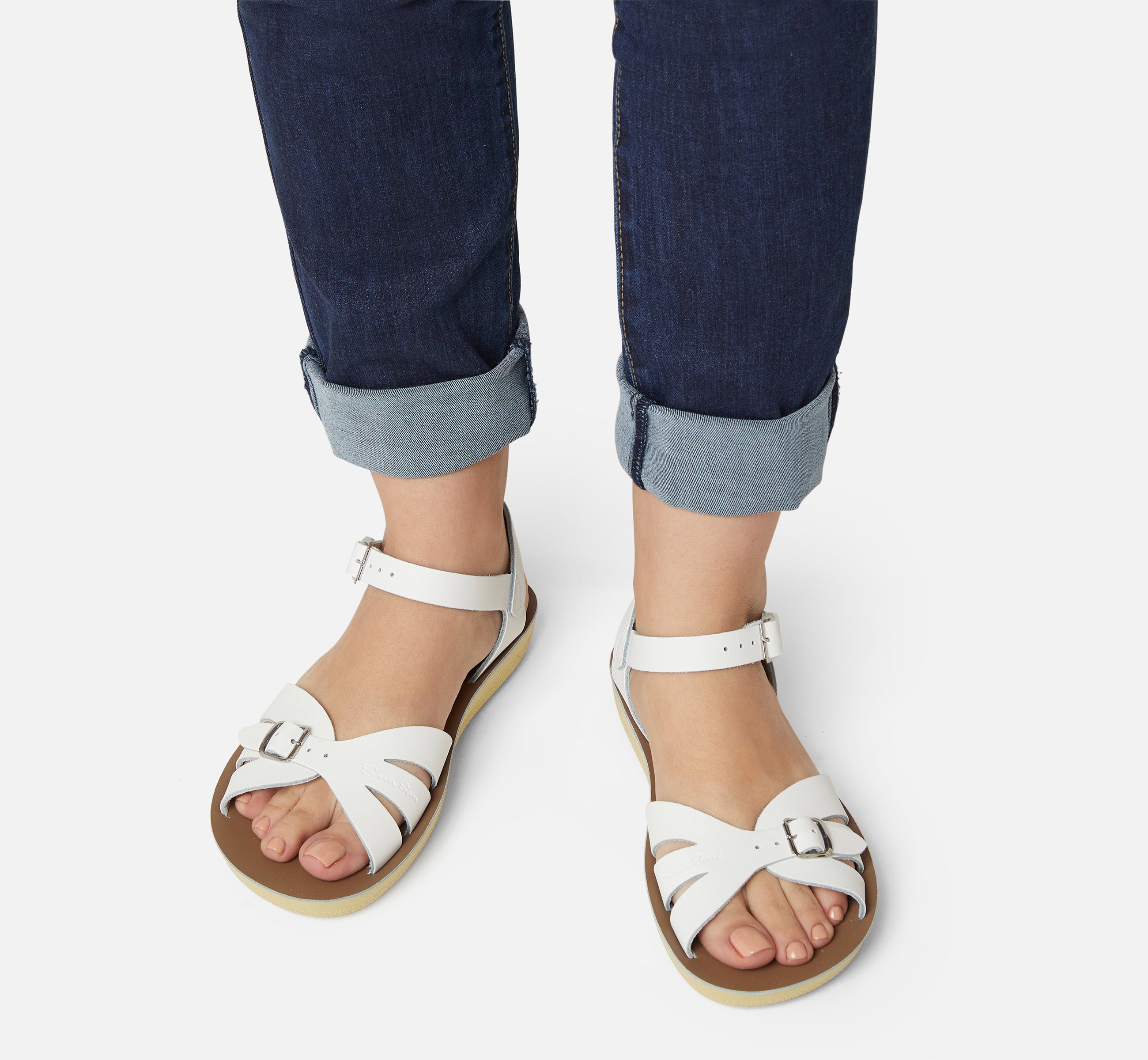 Boardwalk White Womens Sandal - Salt-Water Sandals EU