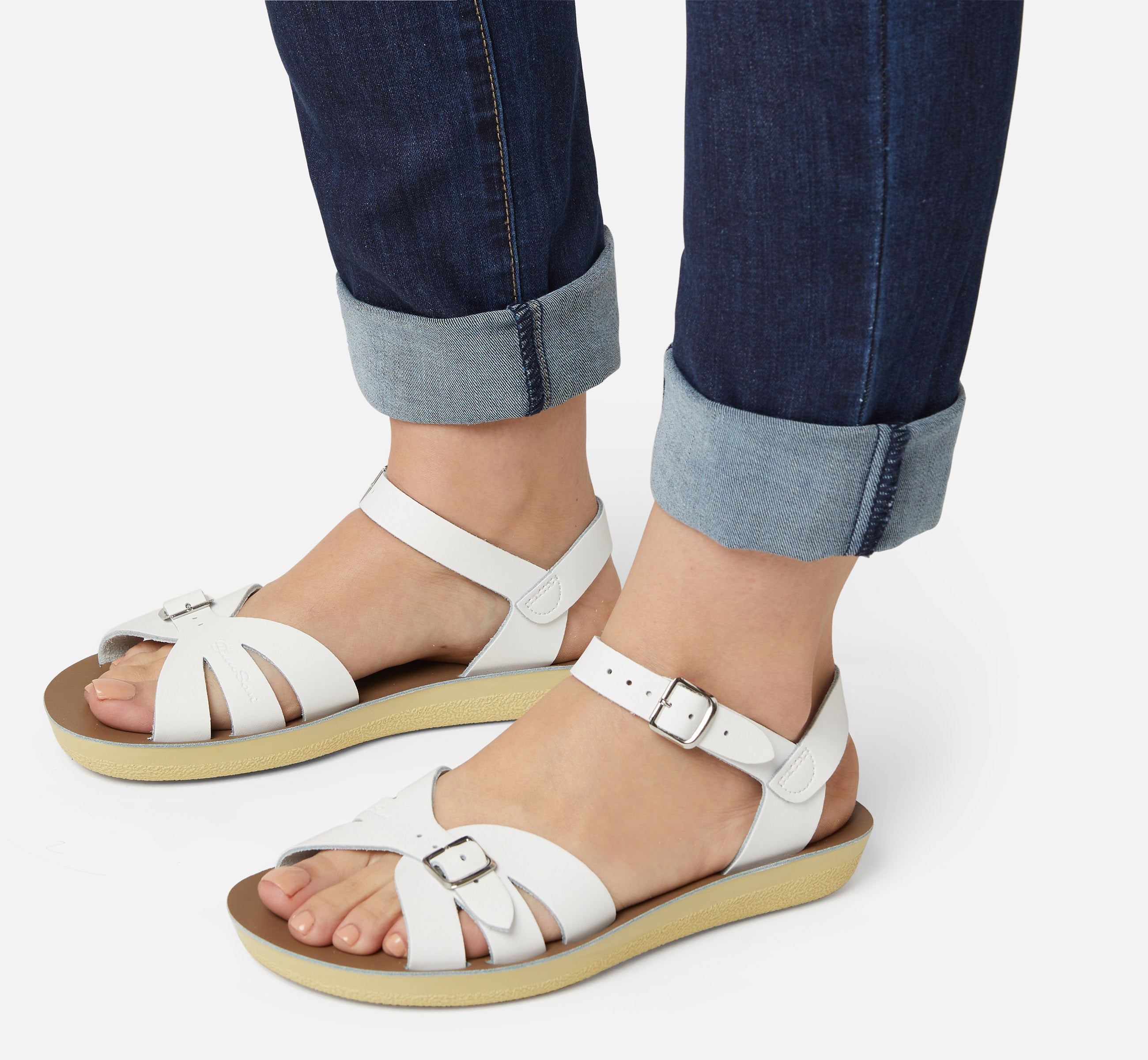 Boardwalk White Womens Sandal - Salt-Water Sandals EU