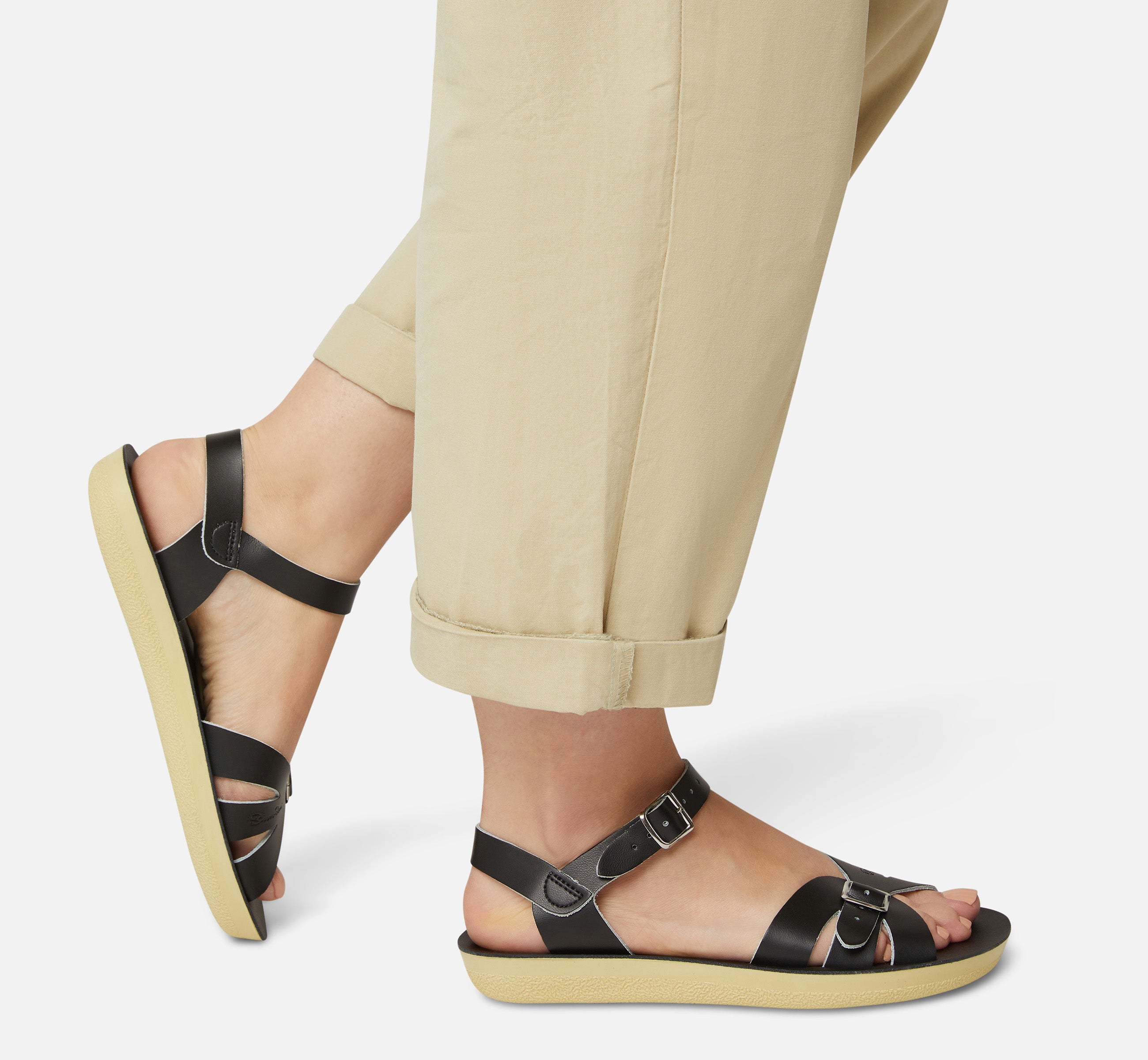 Boardwalk Black Womens Sandal - Salt-Water Sandals EU
