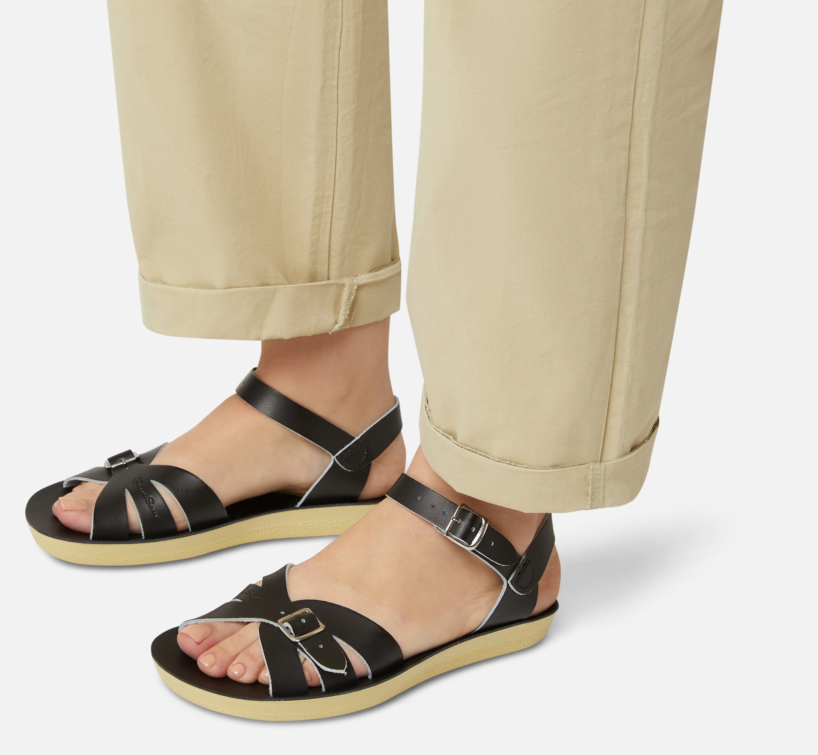 Boardwalk Black Womens Sandal - Salt-Water Sandals EU
