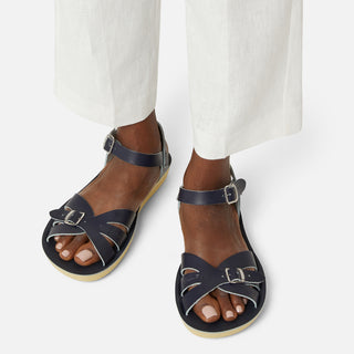 Boardwalk Navy Womens Sandal - Women's Narrow Fit Sandals - Salt-Water Sandals EU