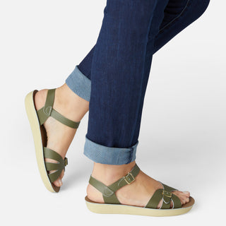 Boardwalk Olive Womens Sandal - Women's Narrow Fit Sandals - Salt-Water Sandals EU