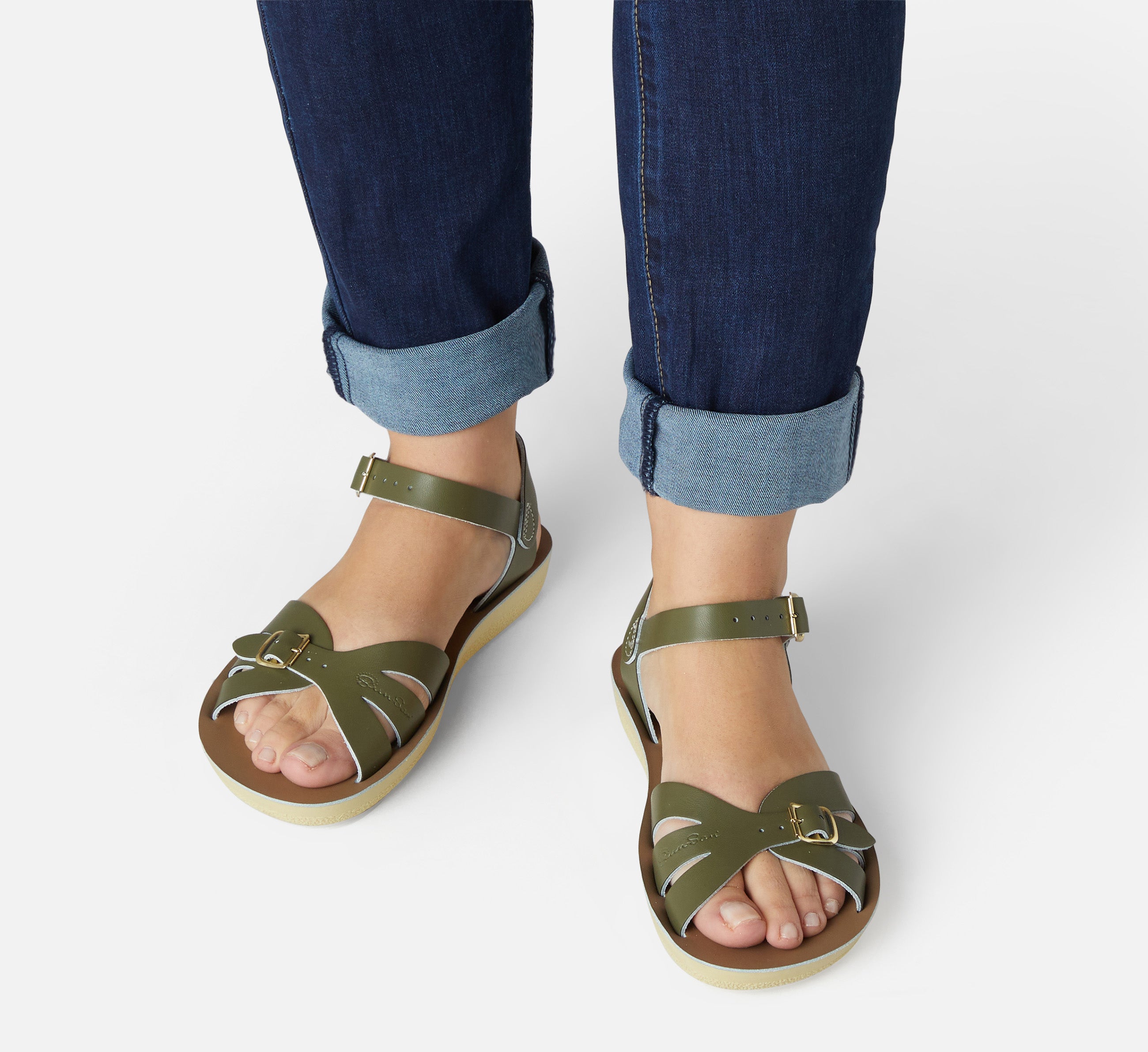 Boardwalk Olive Womens Sandal - Salt-Water Sandals EU