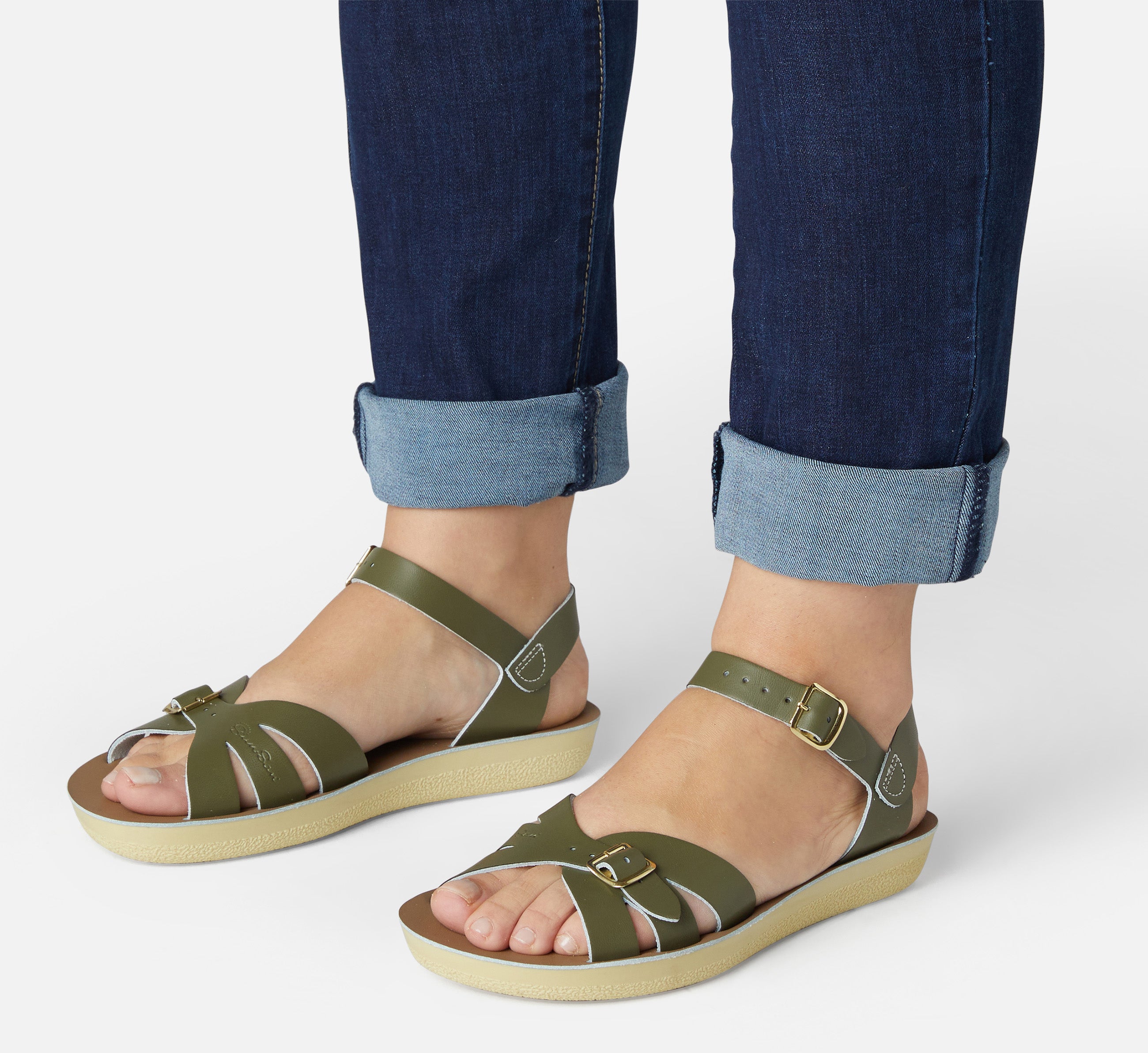 Boardwalk Olive Womens Sandal - Salt-Water Sandals EU