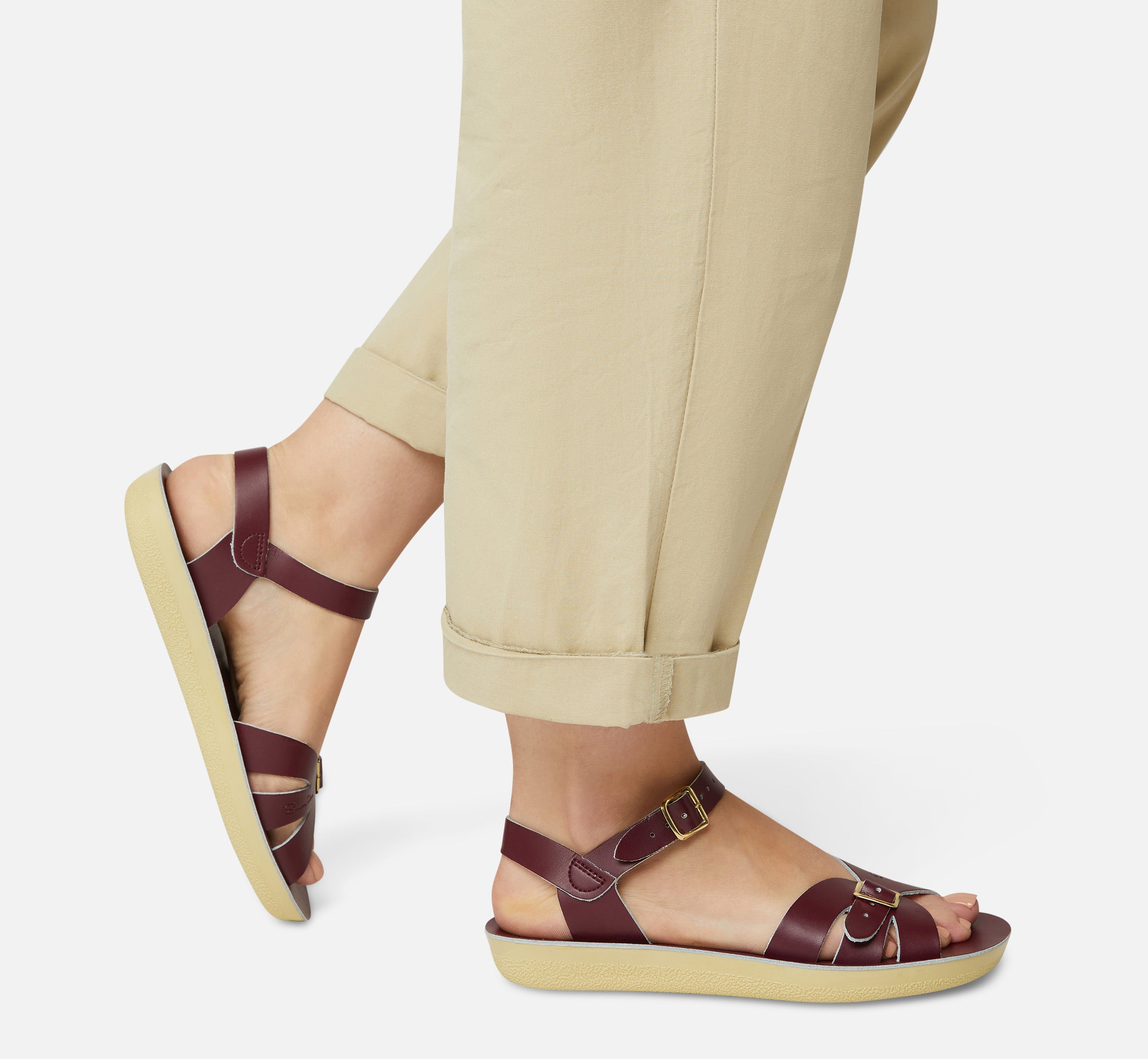 Boardwalk Claret Sandale Pour Femme - Salt-Water Sandals EU