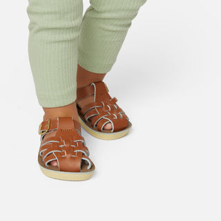 Sailor Tan Kids Sandal - Kids Brown Sandals - Salt-Water Sandals EU