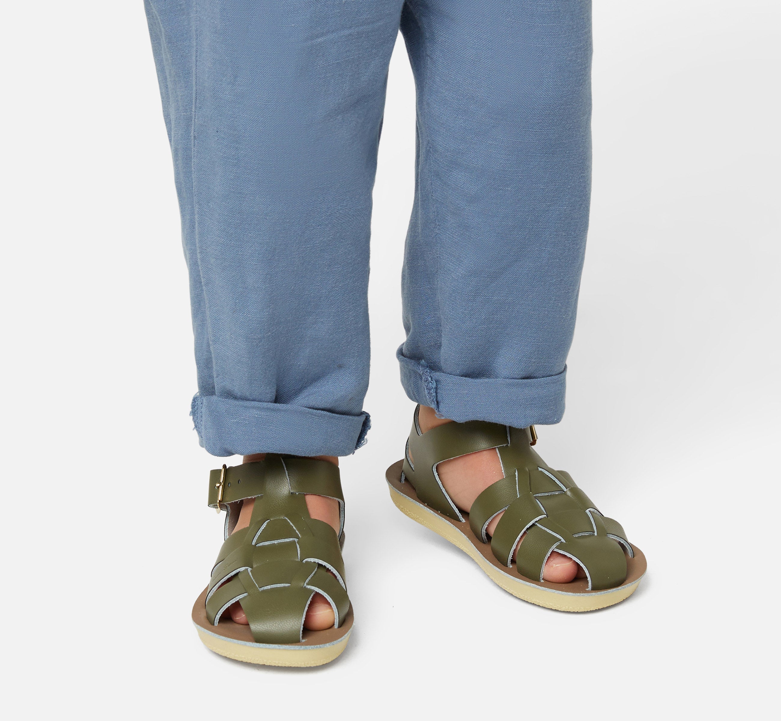 Sandale Enfant Shark Olive - Salt-Water Sandals EU