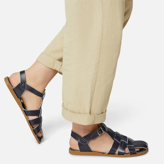 Fisherman Shark Original Navy Womens Sandal - Women's Narrow Fit Sandals - Salt-Water Sandals EU