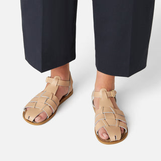 Sandales Shark Original Latte Pour Femmes - Sandales À Bride De Cheville Pour Femmes - Salt-Water Sandals EU