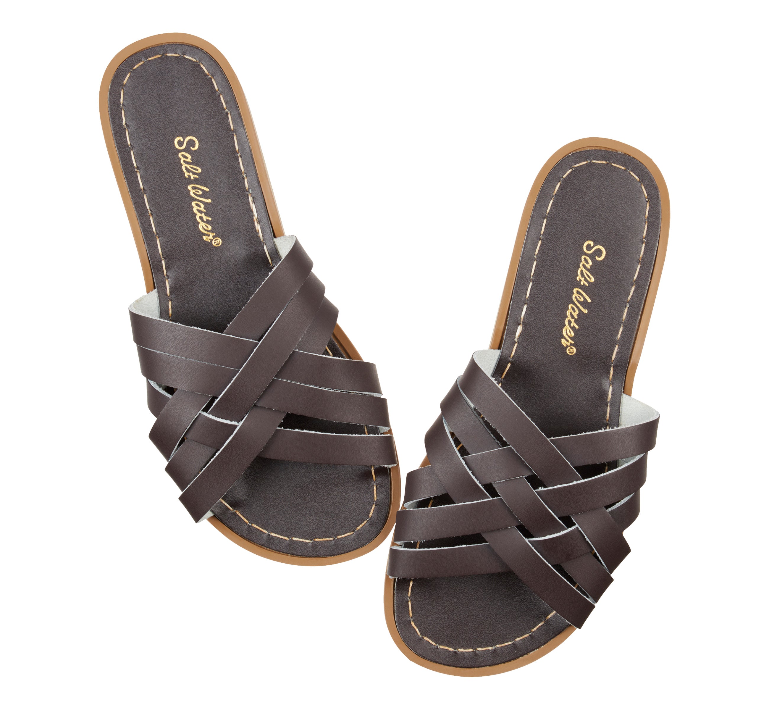 Retro Slide Brown Womens Sandal - Salt-Water Sandals EU