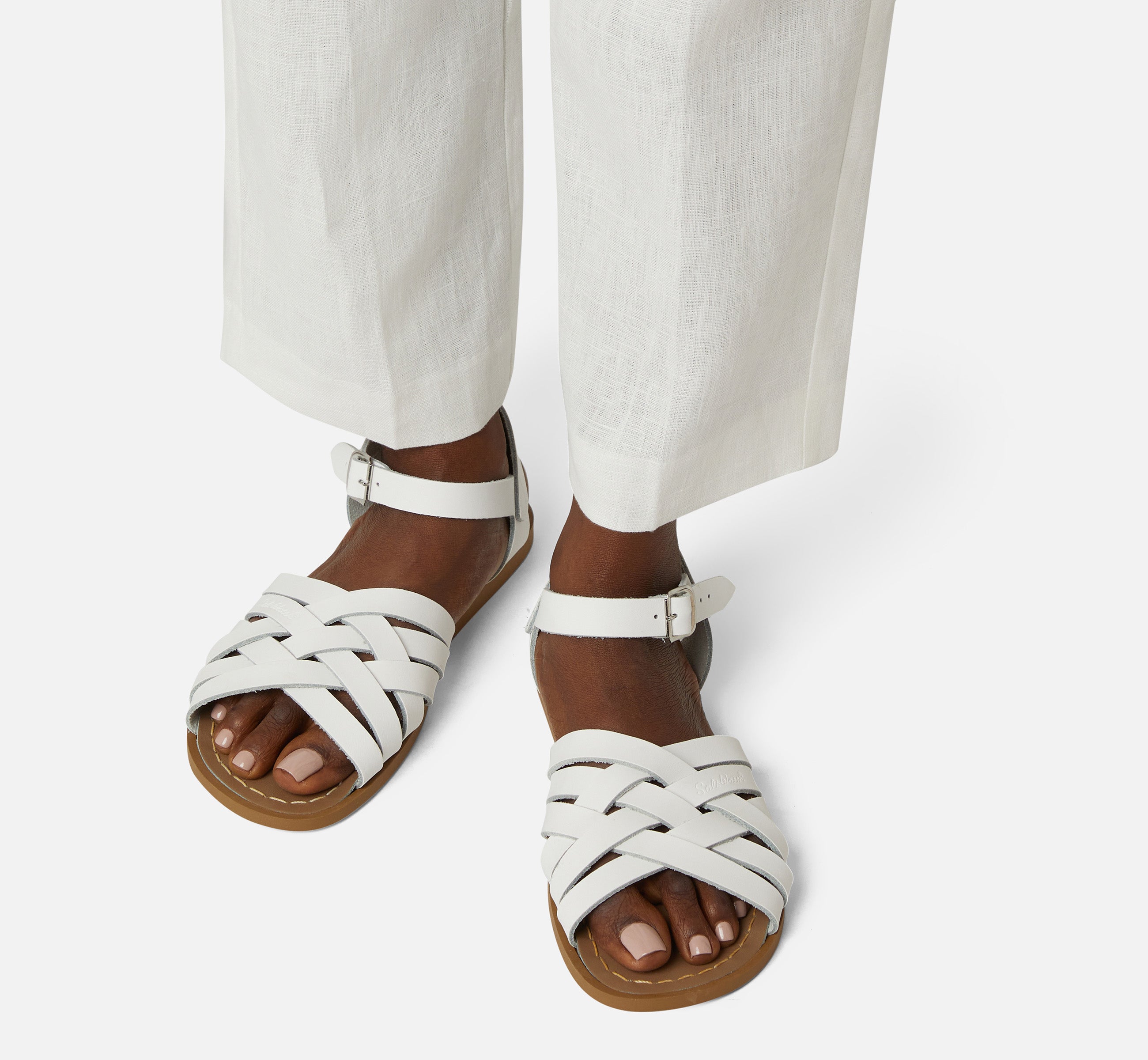 Retro White Womens Sandal - Salt-Water Sandals EU