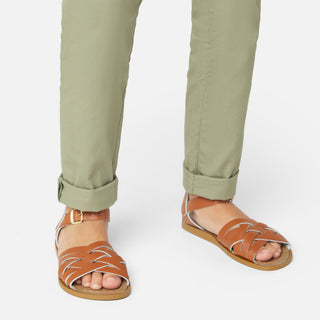 Retro Tan Kids Sandal - Kids Brown Sandals - Salt-Water Sandals EU