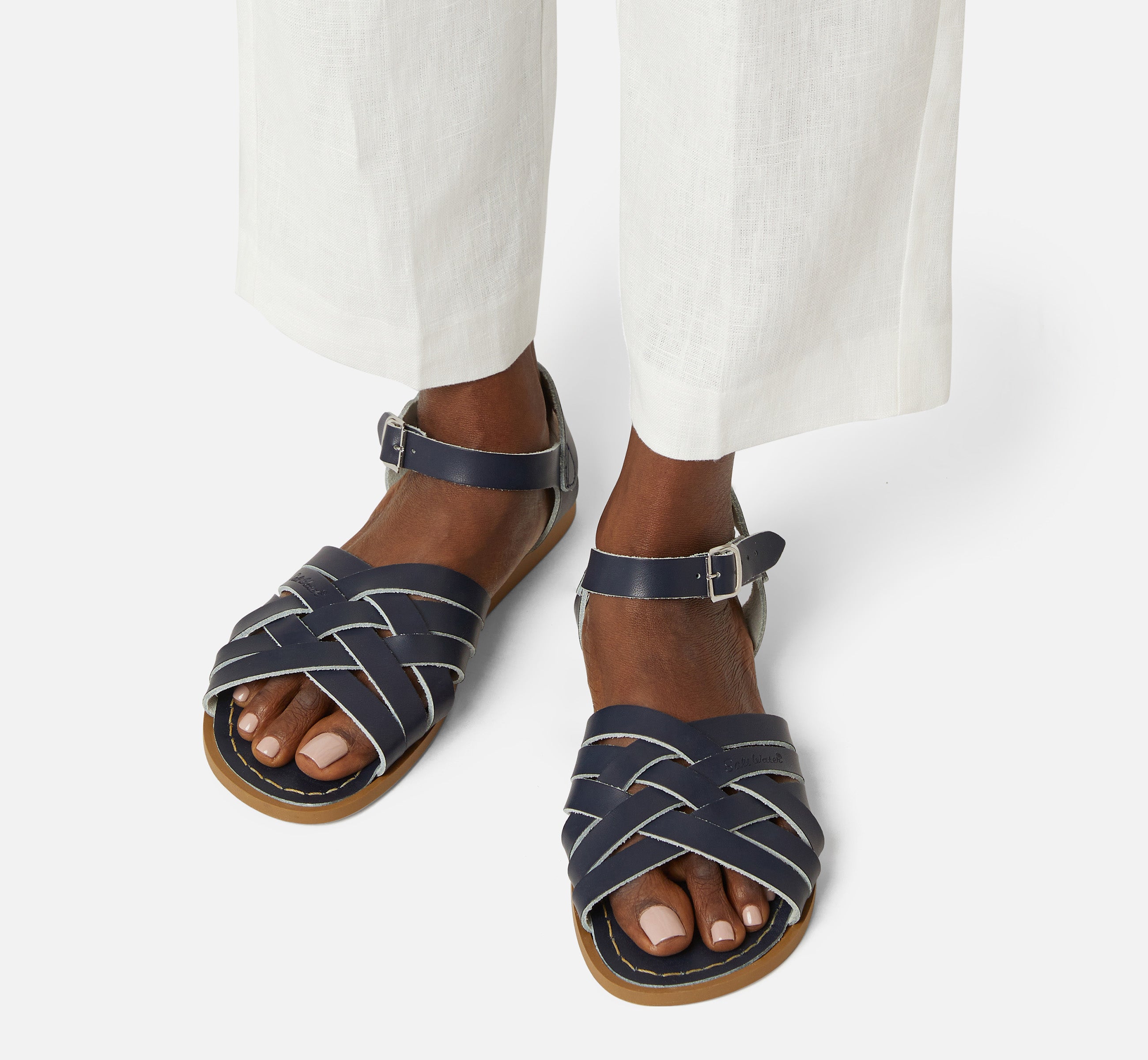 Retro Navy Womens Sandal - Salt-Water Sandals EU