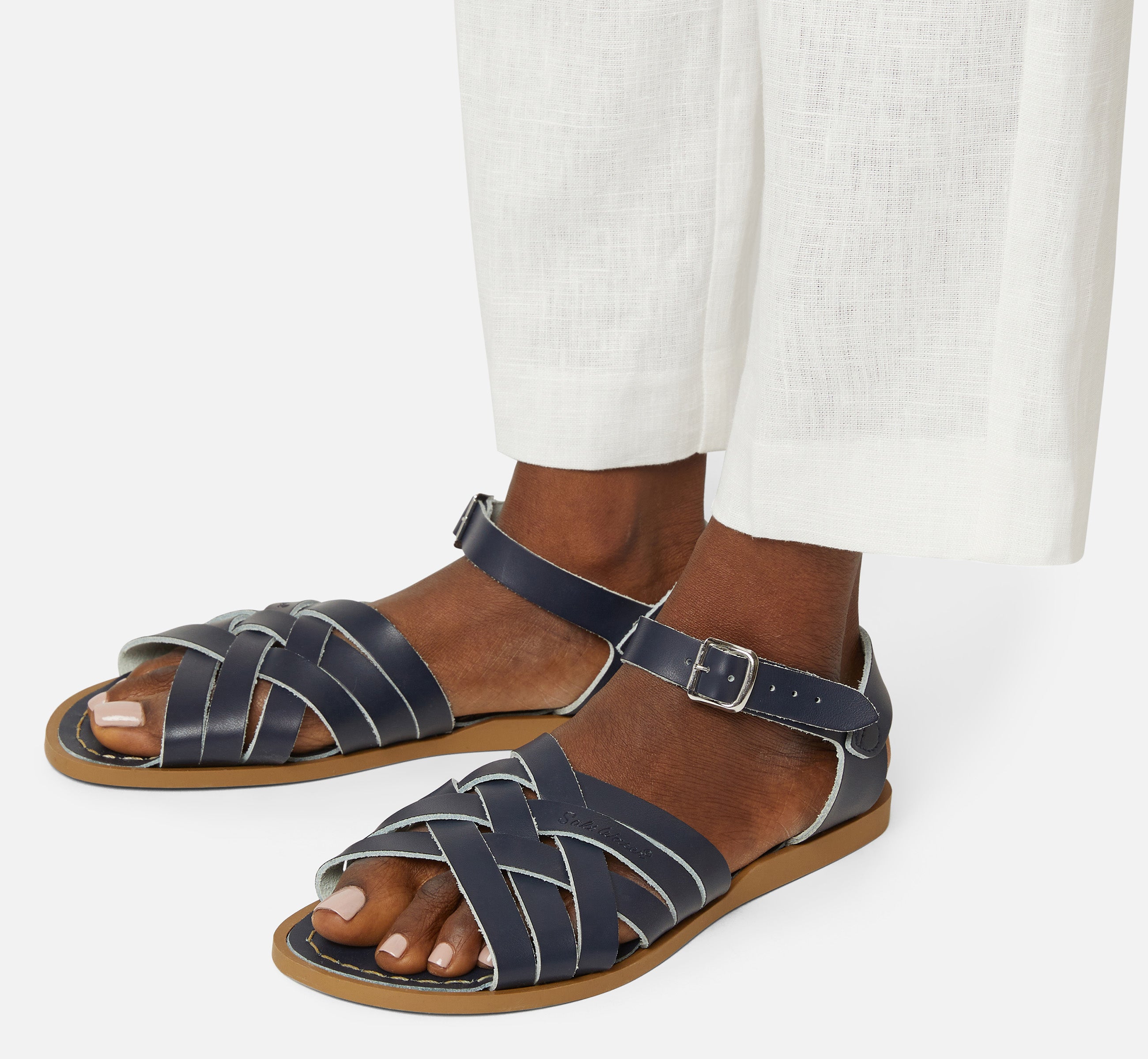 Retro Navy Womens Sandal - Salt-Water Sandals EU
