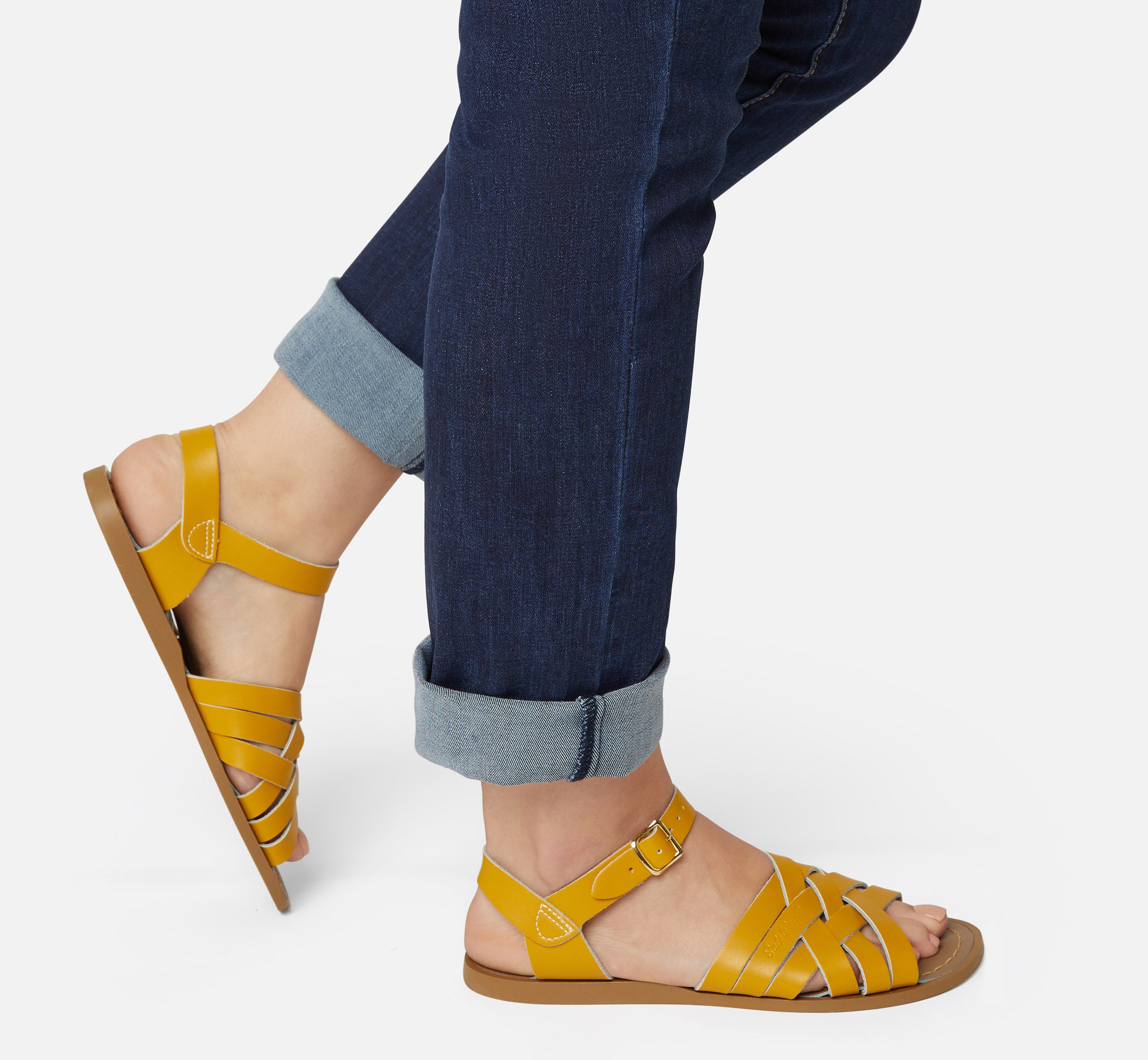 Retro Mustard Womens Sandal - Salt-Water Sandals EU
