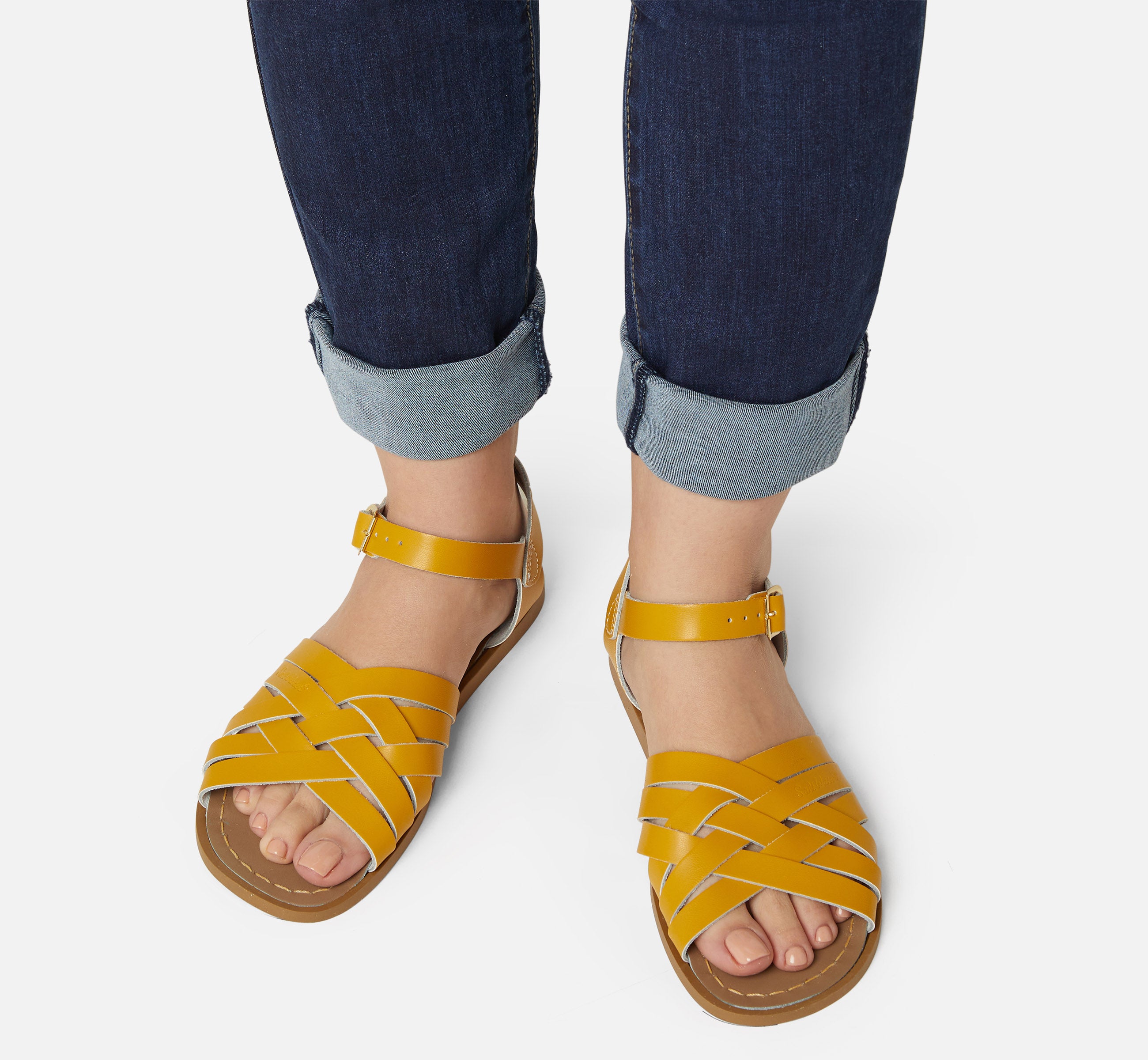 Retro Mustard Womens Sandal - Salt-Water Sandals EU