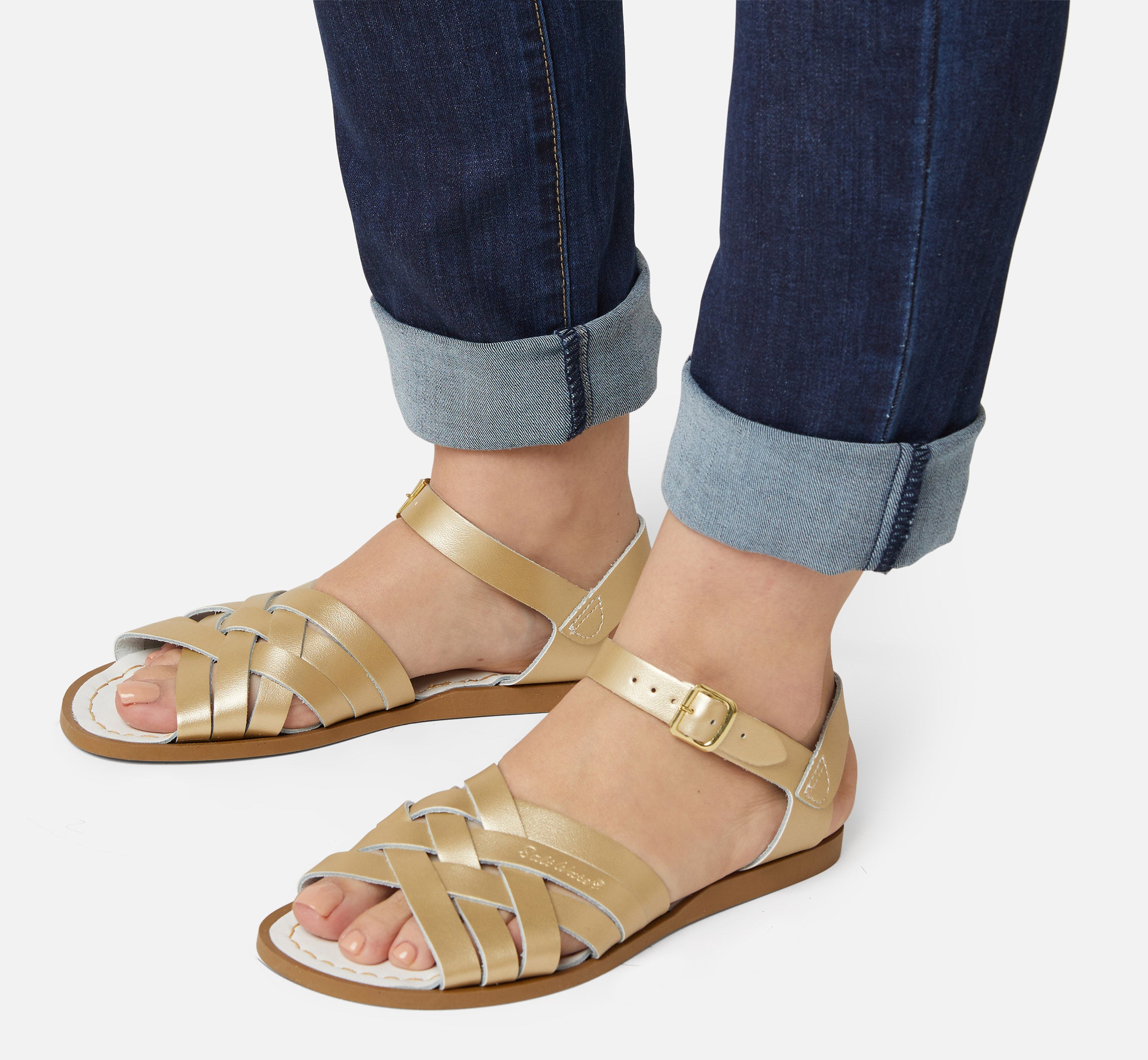 Retro Gold Womens Sandal - Salt-Water Sandals EU