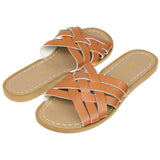 Retro Slide Tan Womens Sandal - Women's Narrow Fit Sandals - Salt-Water Sandals EU