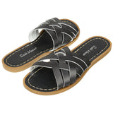 Retro Slide Black Womens Sandal - Women's Narrow Fit Sandals - Salt-Water Sandals EU
