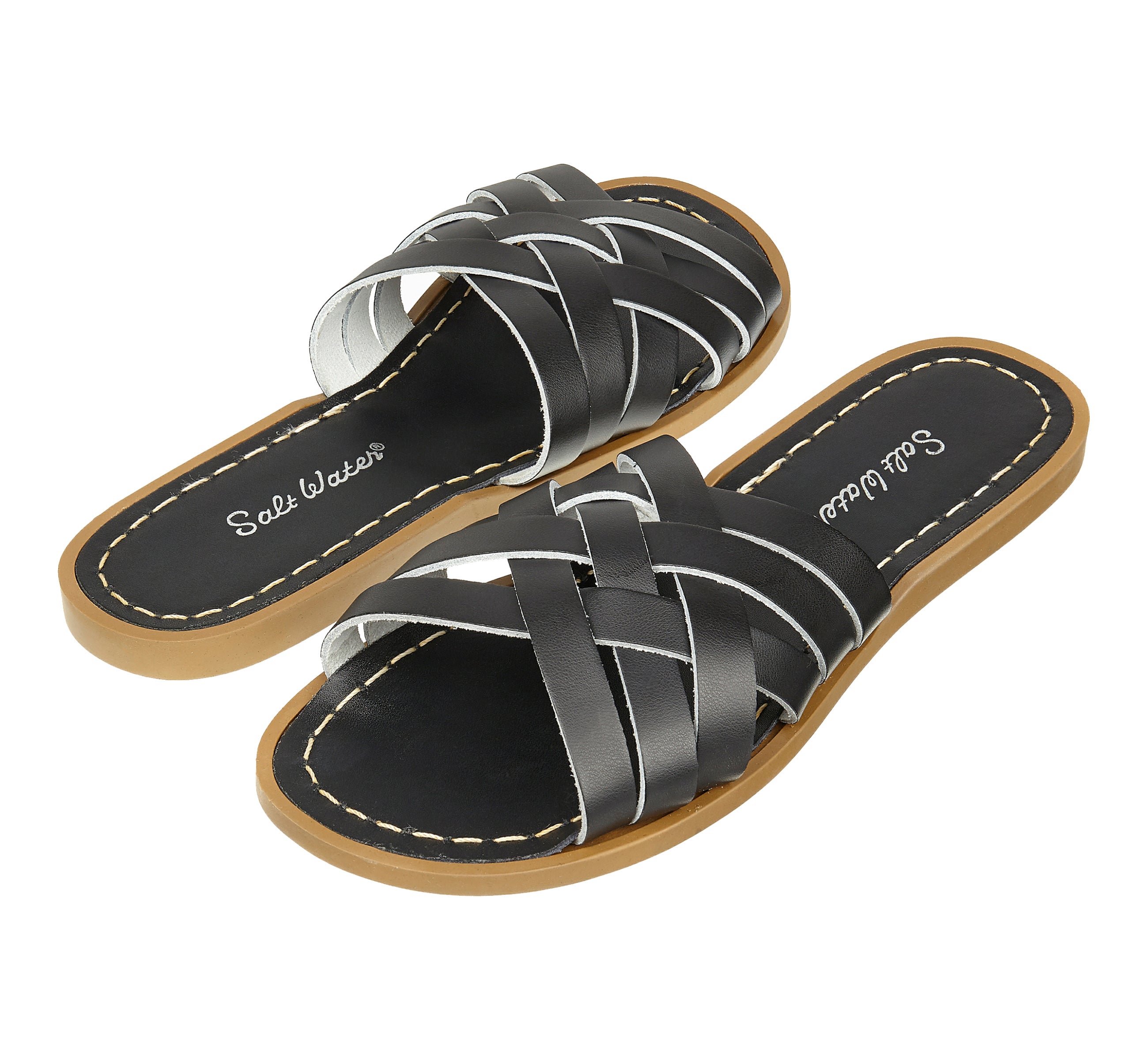 Sandale Retro Slide Pour Femme Noire - Salt-Water Sandals EU