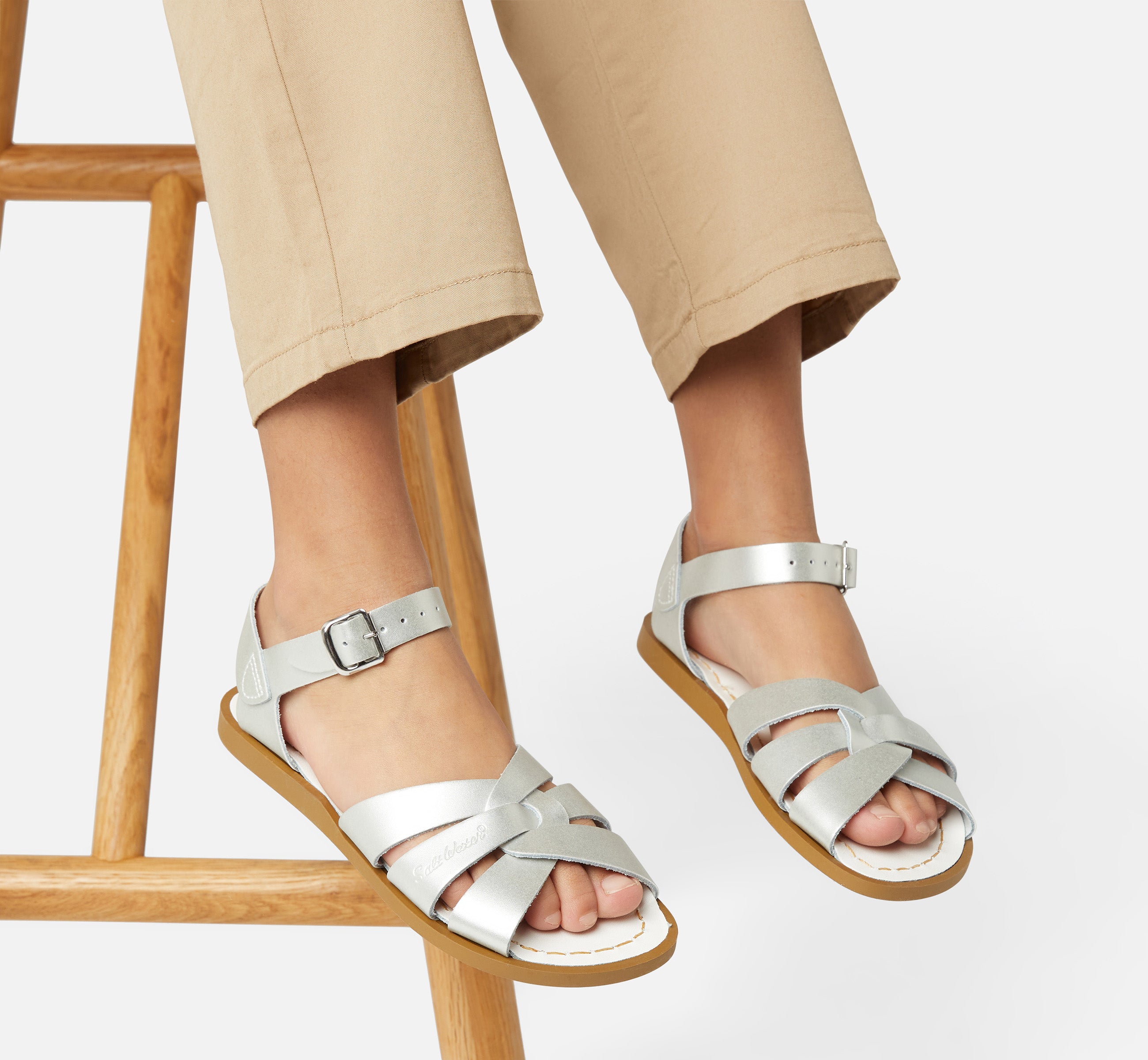 Original Silberne Kindersandalen - Salt-Water Sandals EU