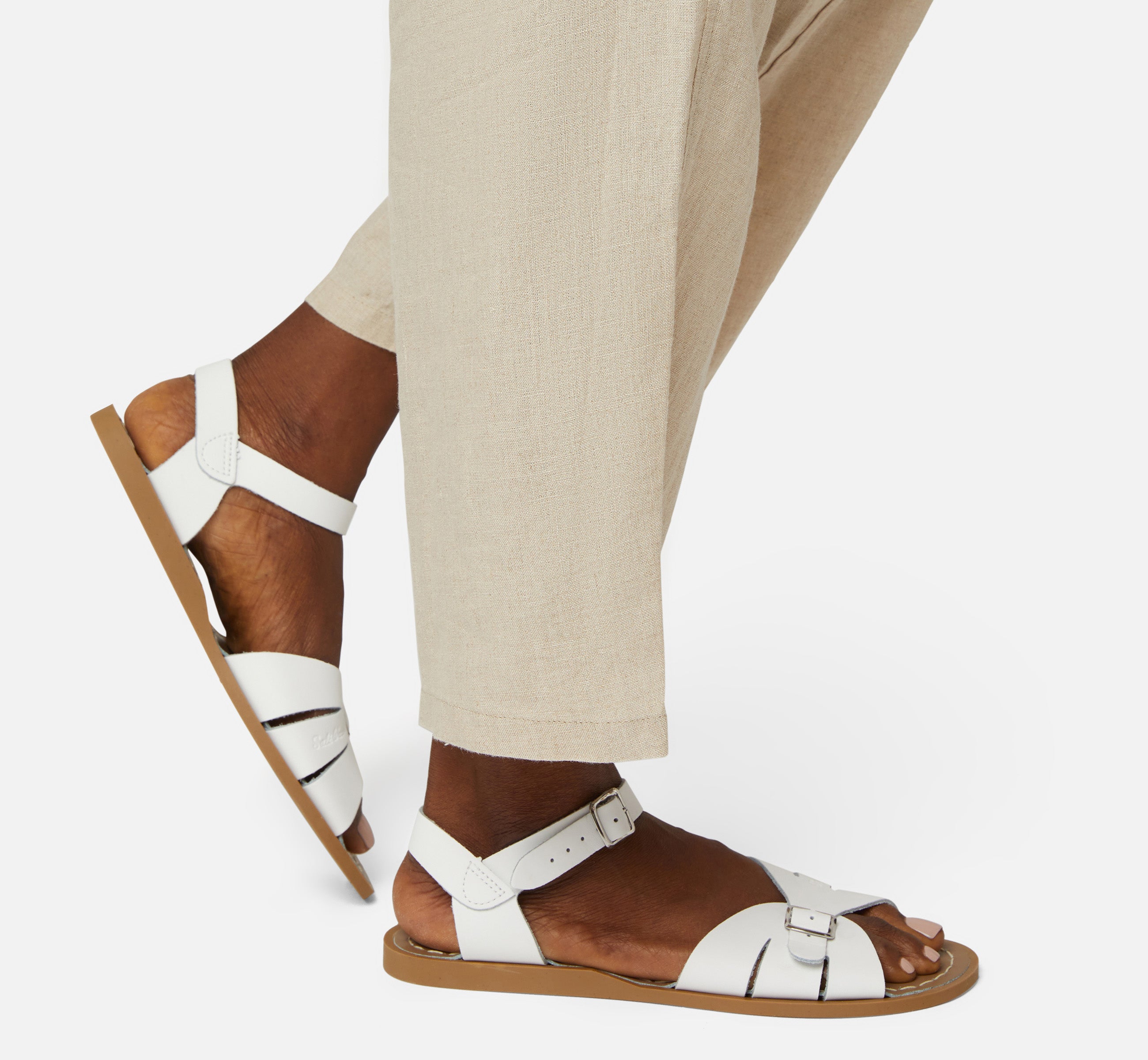 Sandale Blanche Classic Pour Femme - Salt-Water Sandals EU