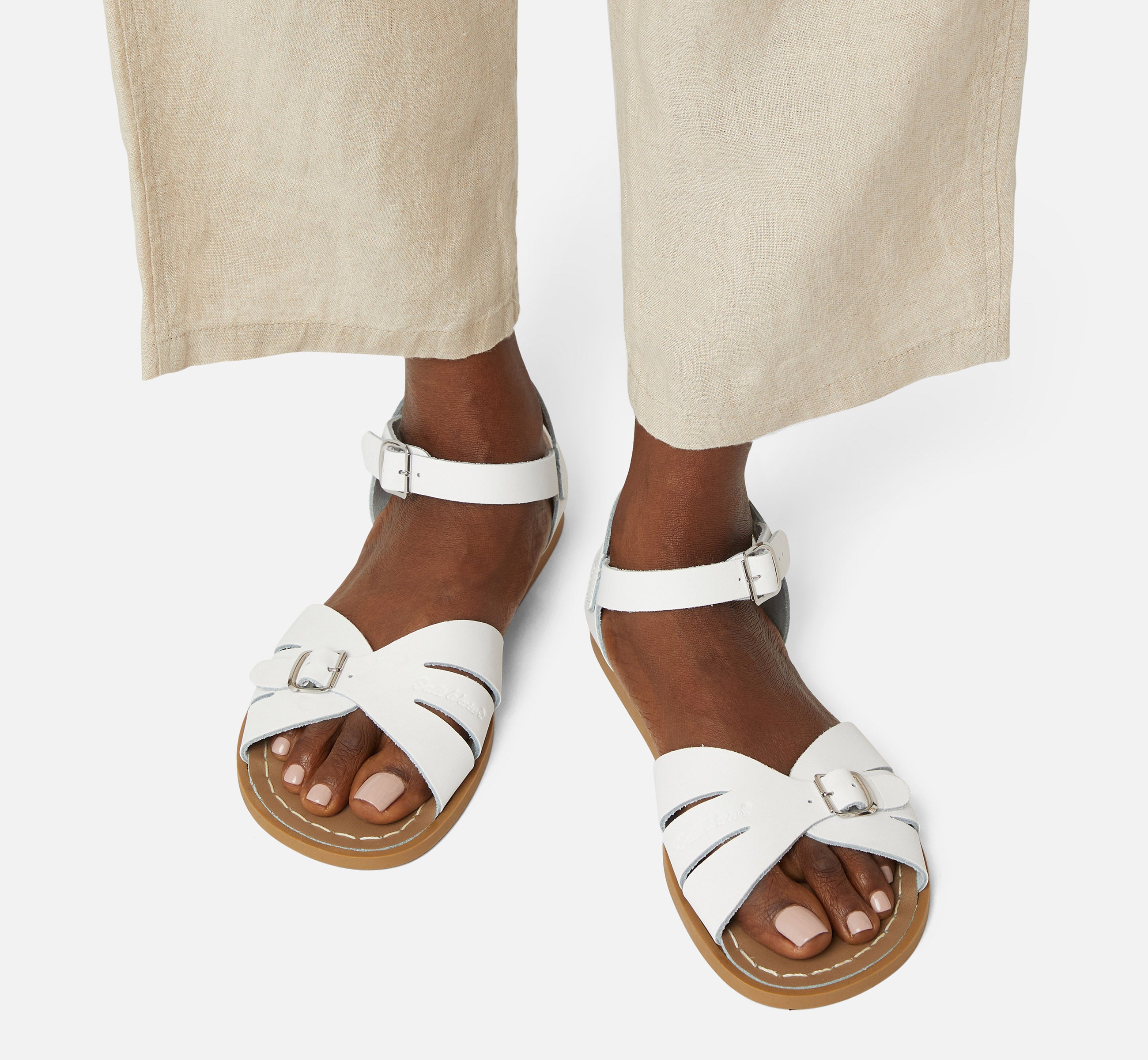 Sandale Blanche Classic Pour Femme - Salt-Water Sandals EU