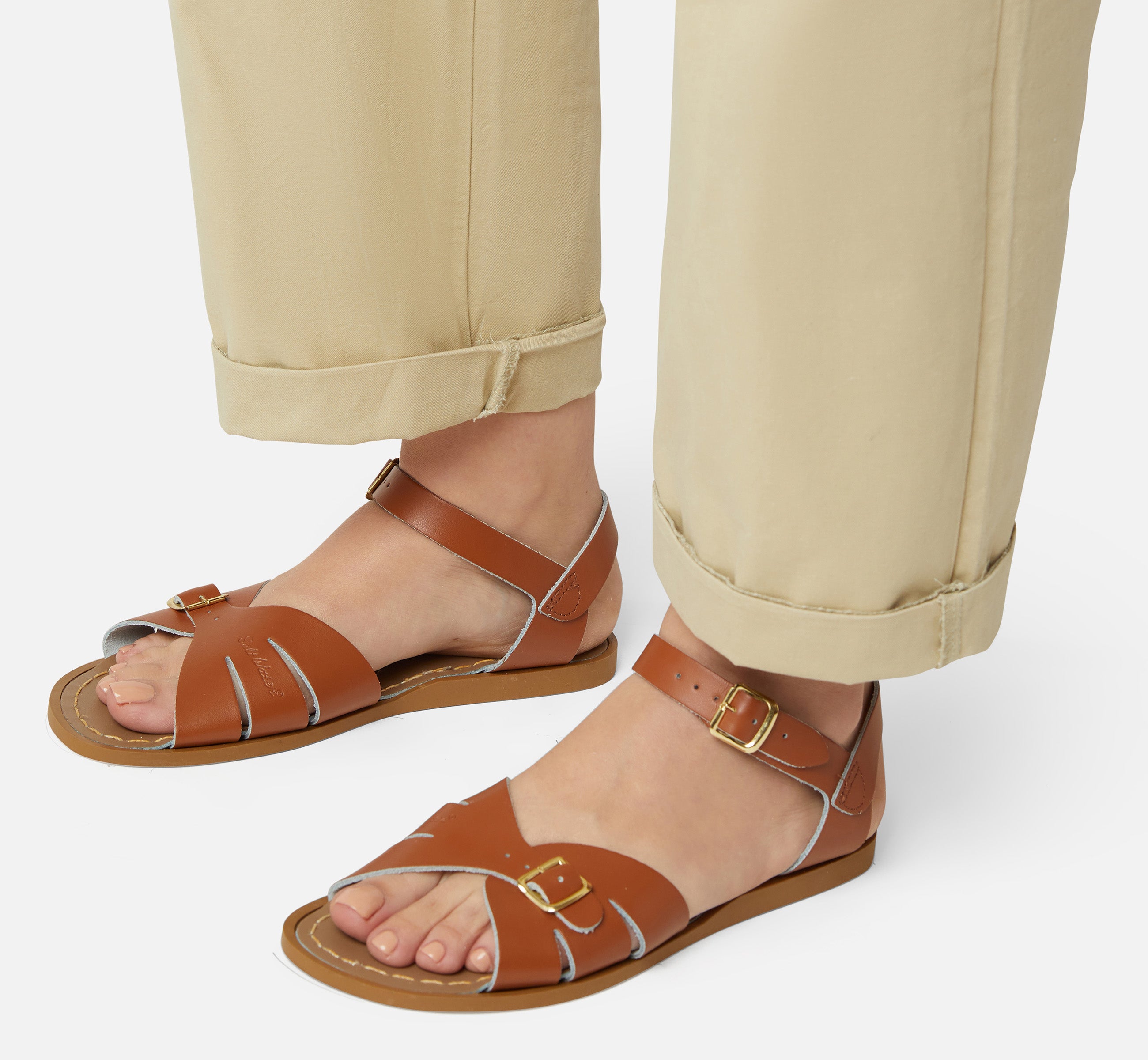 Classic Tan Womens Sandal - Salt-Water Sandals EU