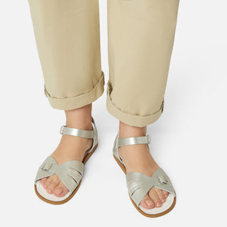 Sandale Classic Argentée Pour Femme - Sandales À Bride De Cheville Pour Femmes - Salt-Water Sandals EU