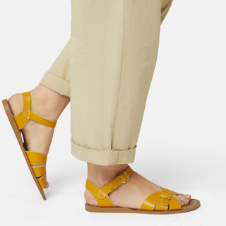 Classic Mustard Womens Sandal - Women's Narrow Fit Sandals - Salt-Water Sandals EU