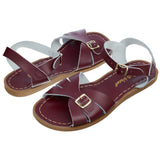 Classic Weinrote Kindersandale - Kinder-Sandalen Mit Doppelschnalle - Salt-Water Sandals EU