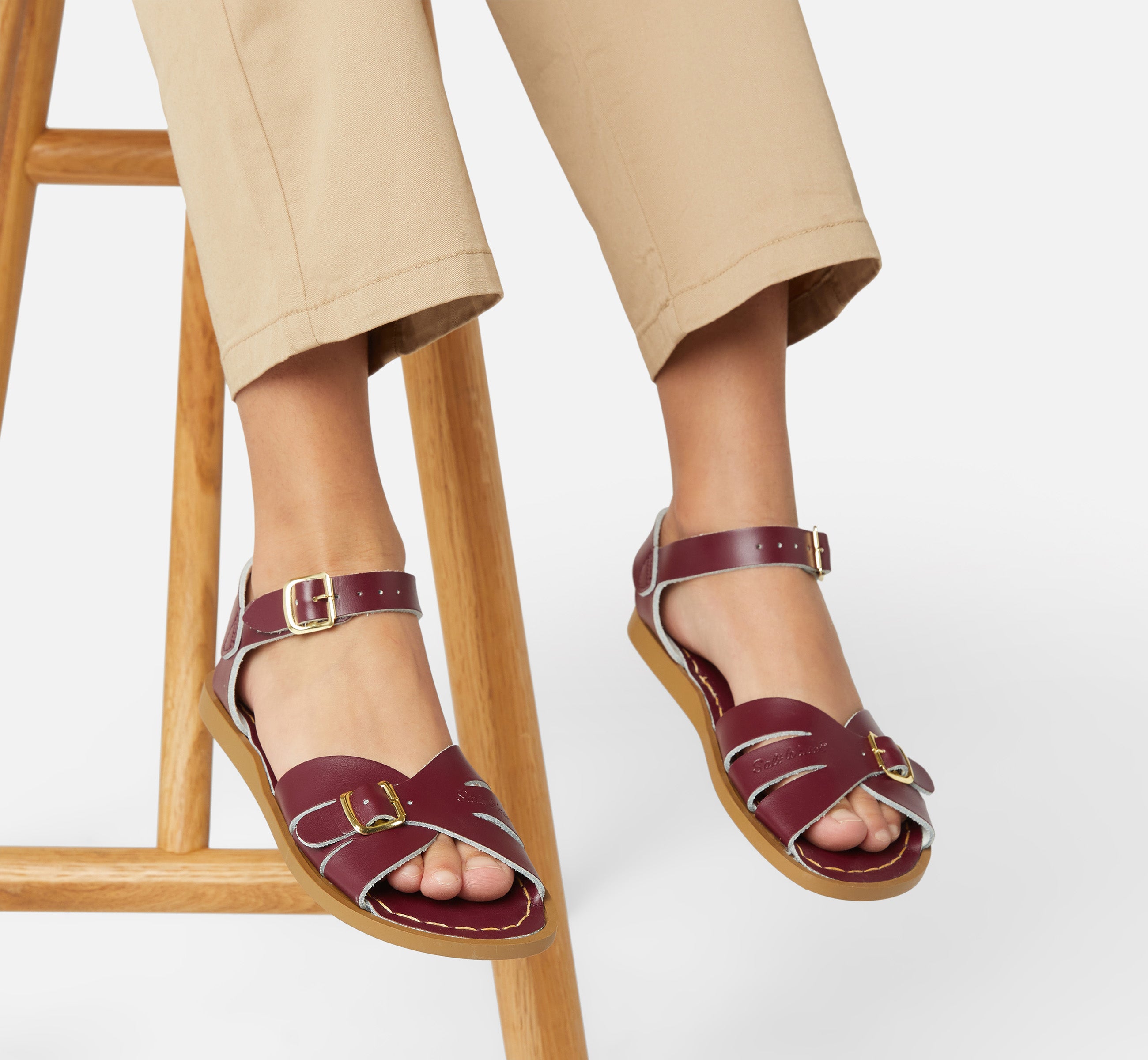 Classic Claret Kids Sandal - Salt-Water Sandals EU