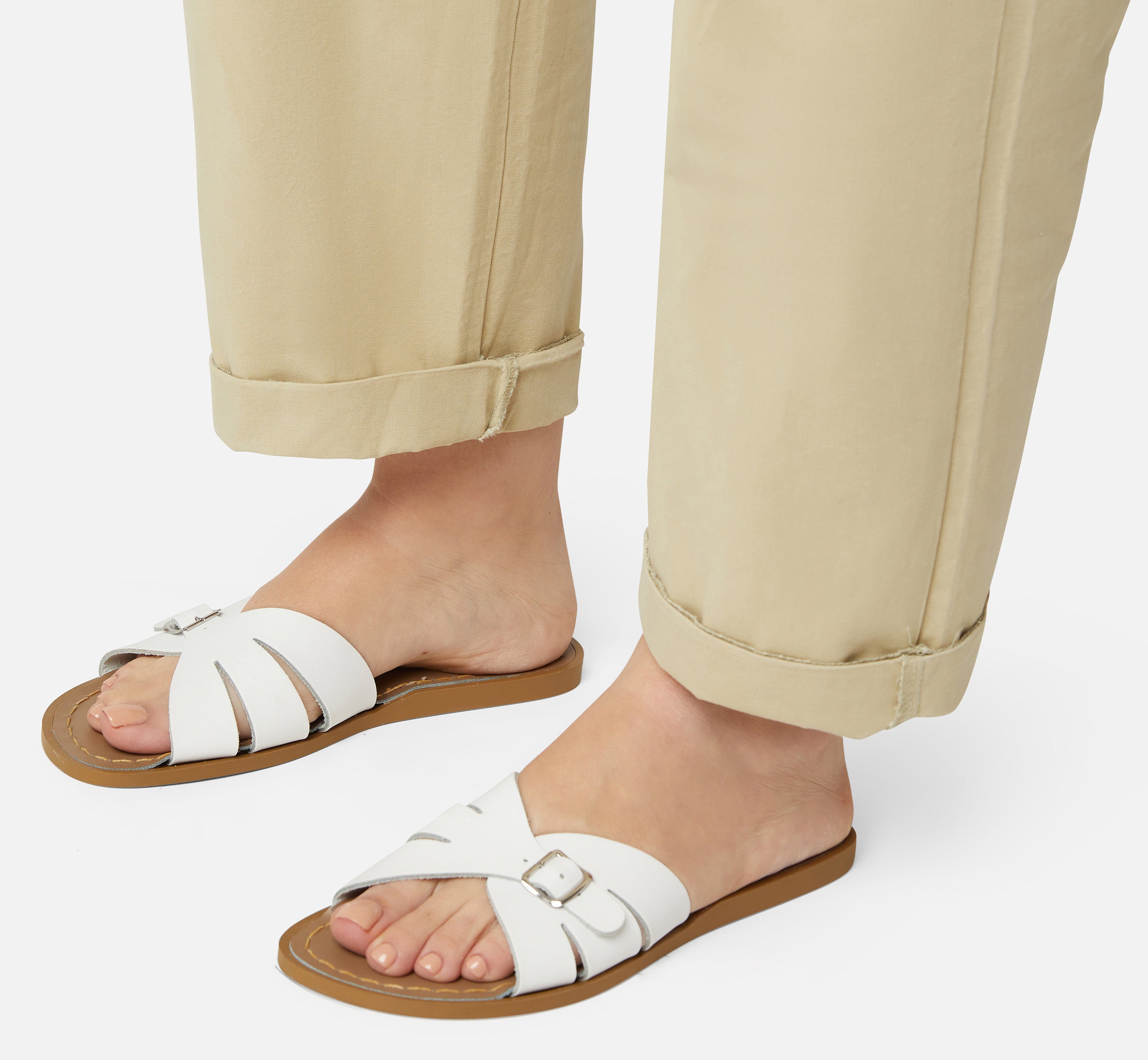 Sandale Classic Slide Pour Femme Blanche - Salt-Water Sandals EU