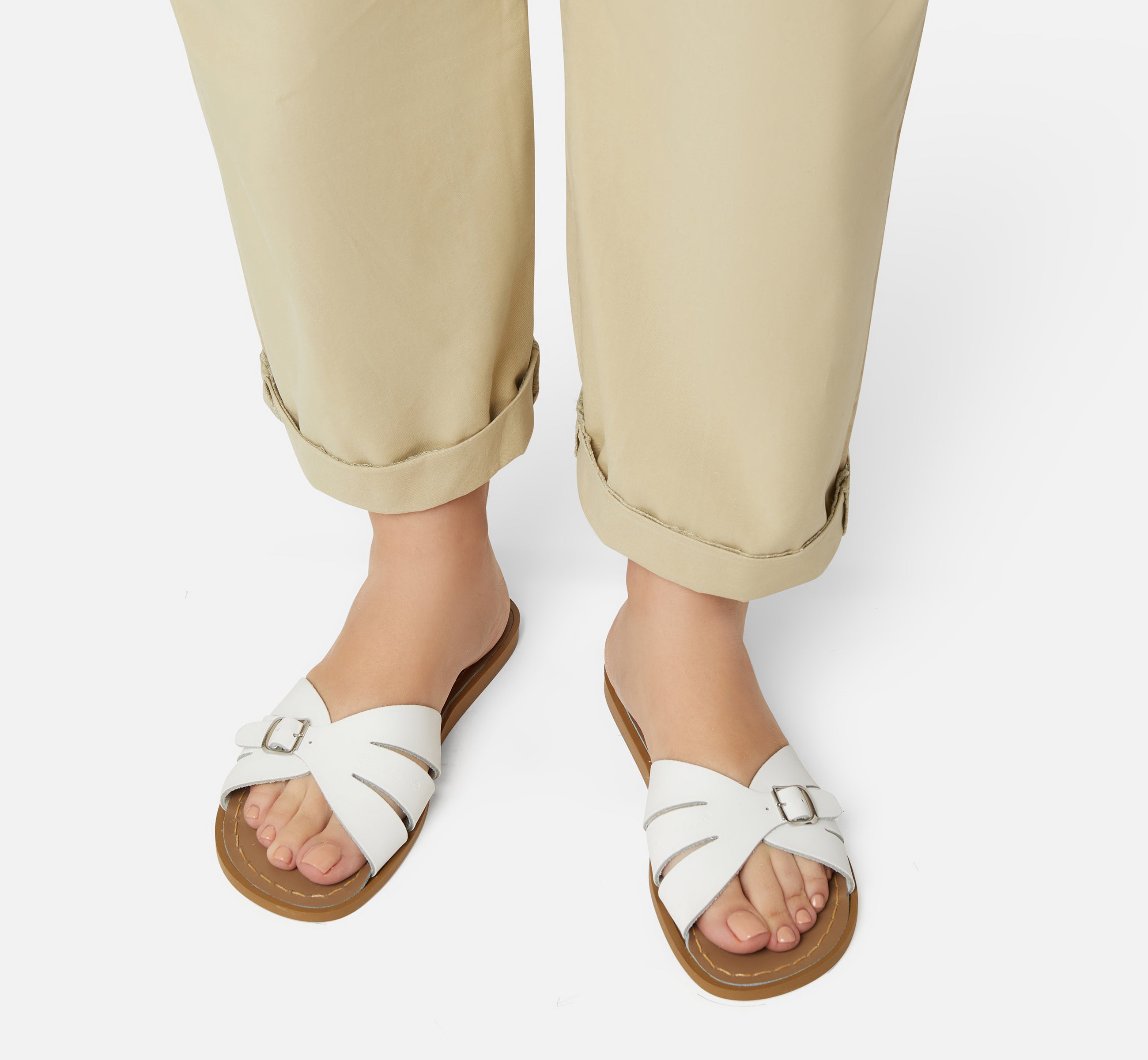 Sandale Classic Slide Pour Femme Blanche - Salt-Water Sandals EU