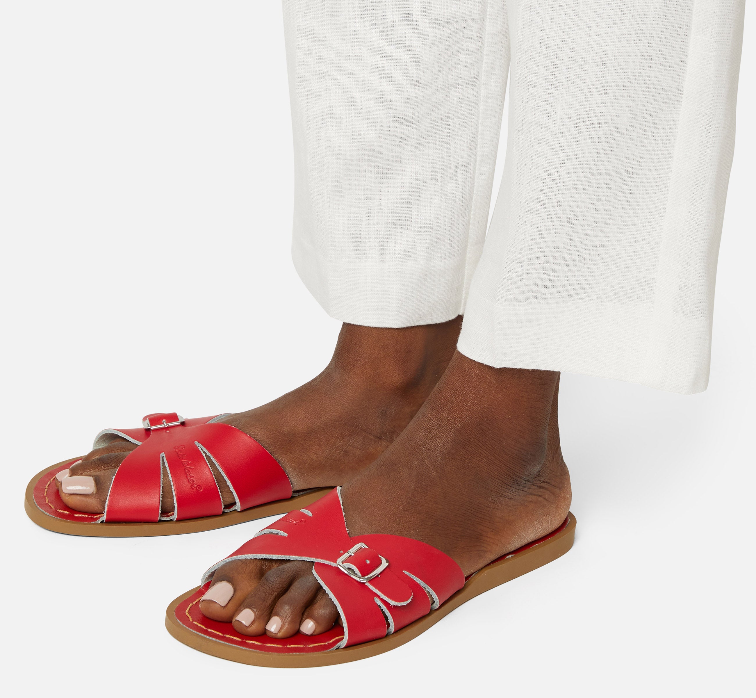 Sandale Classic Slide Rouge Pour Femme - Salt-Water Sandals EU