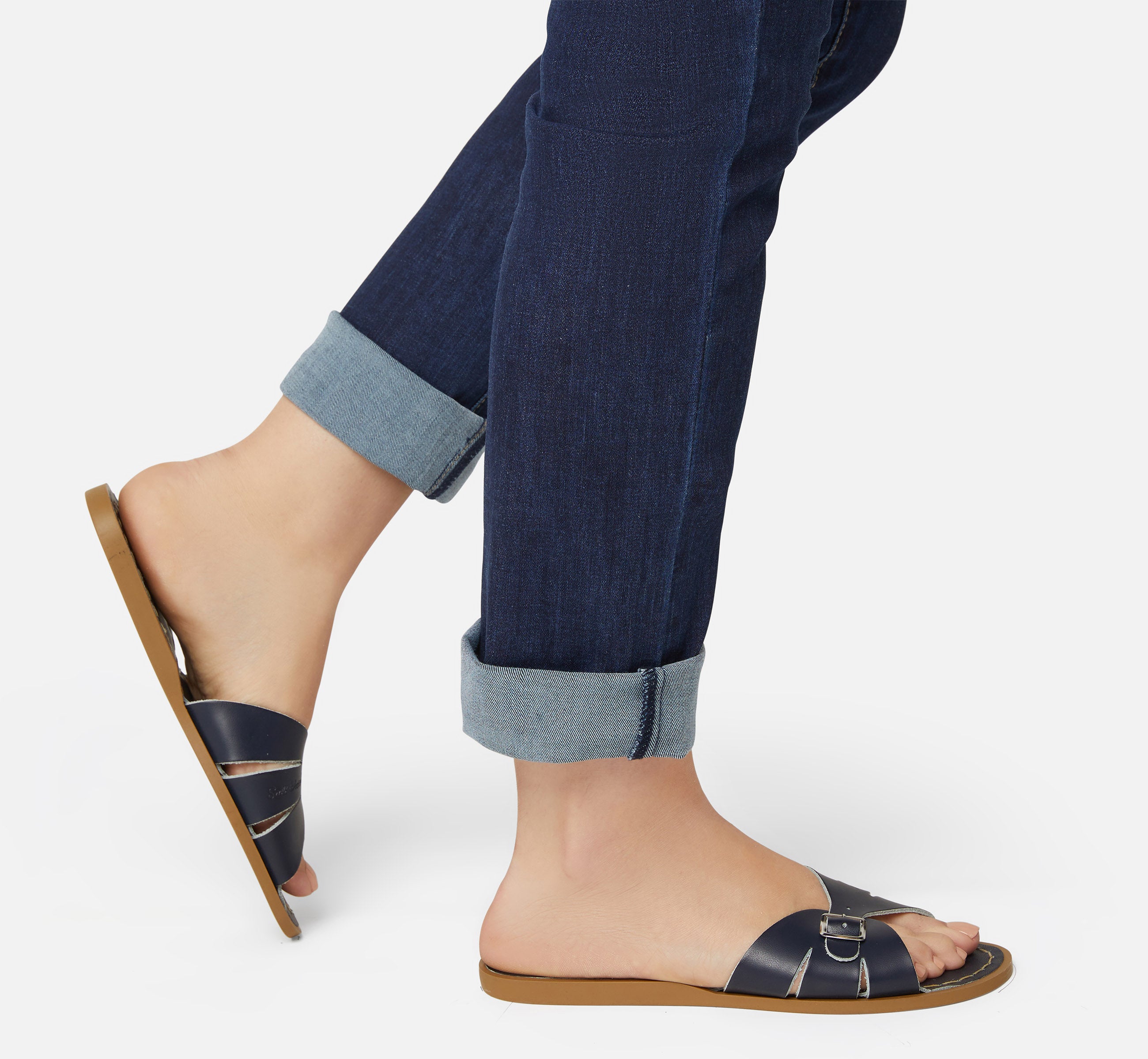 Classic Slide Navy Womens Sandal - Salt-Water Sandals EU