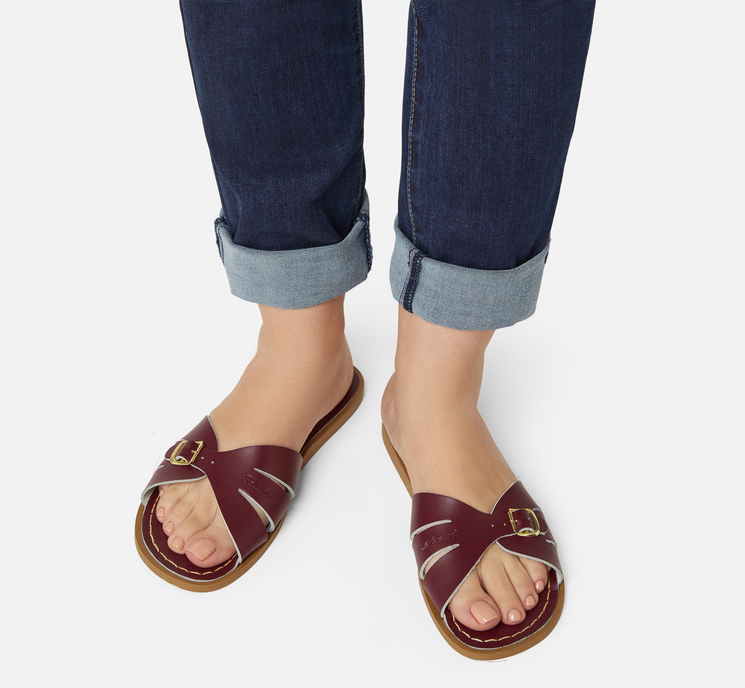 Sandales Classic Slide Claret Pour Femmes - Salt-Water Sandals EU