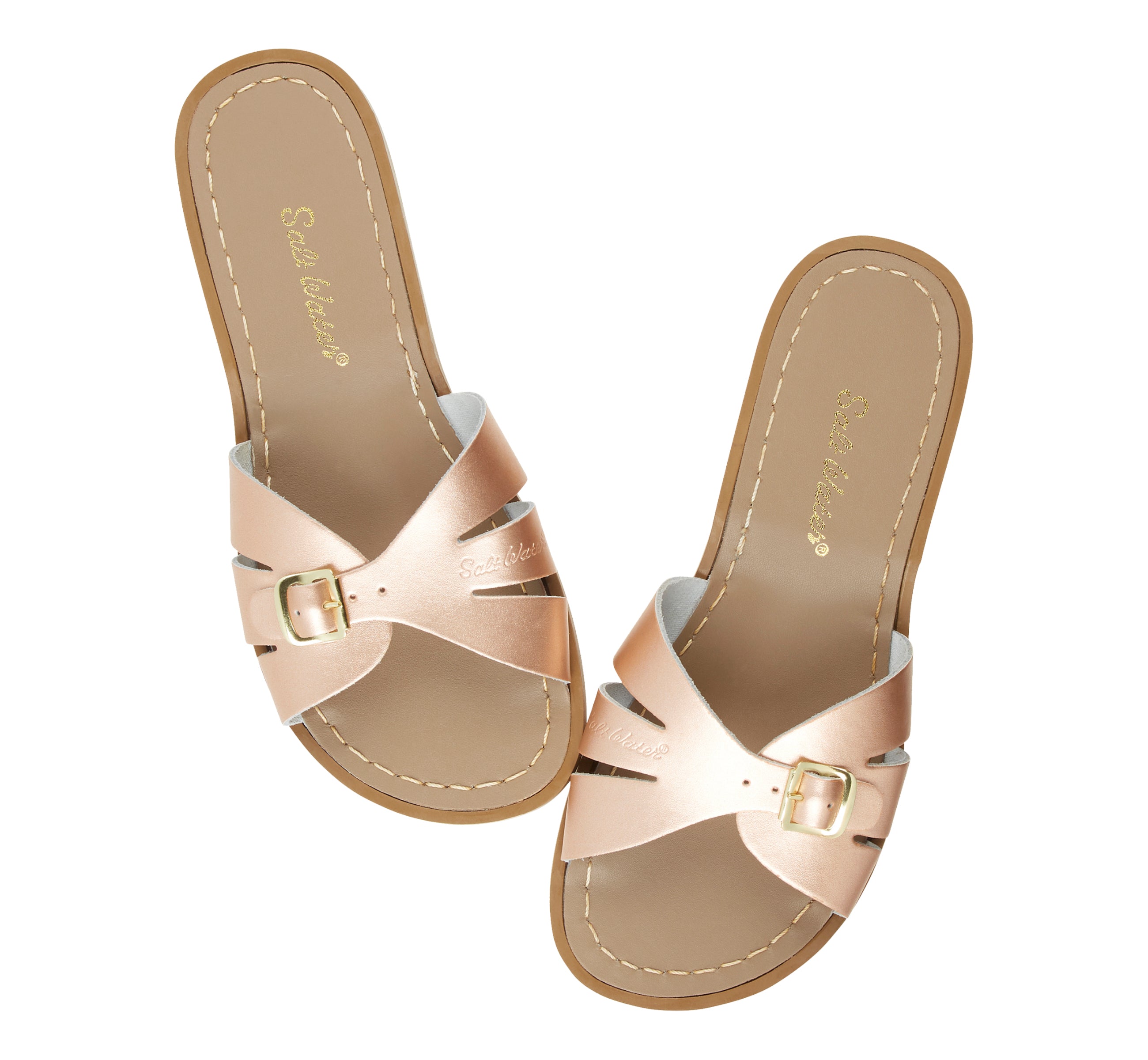 Sandales Classic Slide Pour Femmes En Or Rose - Salt-Water Sandals EU