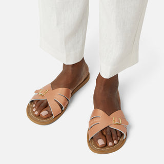 Classic Slide Rose Gold Womens Sandal - Available in Larger Sizes - Salt-Water Sandals EU