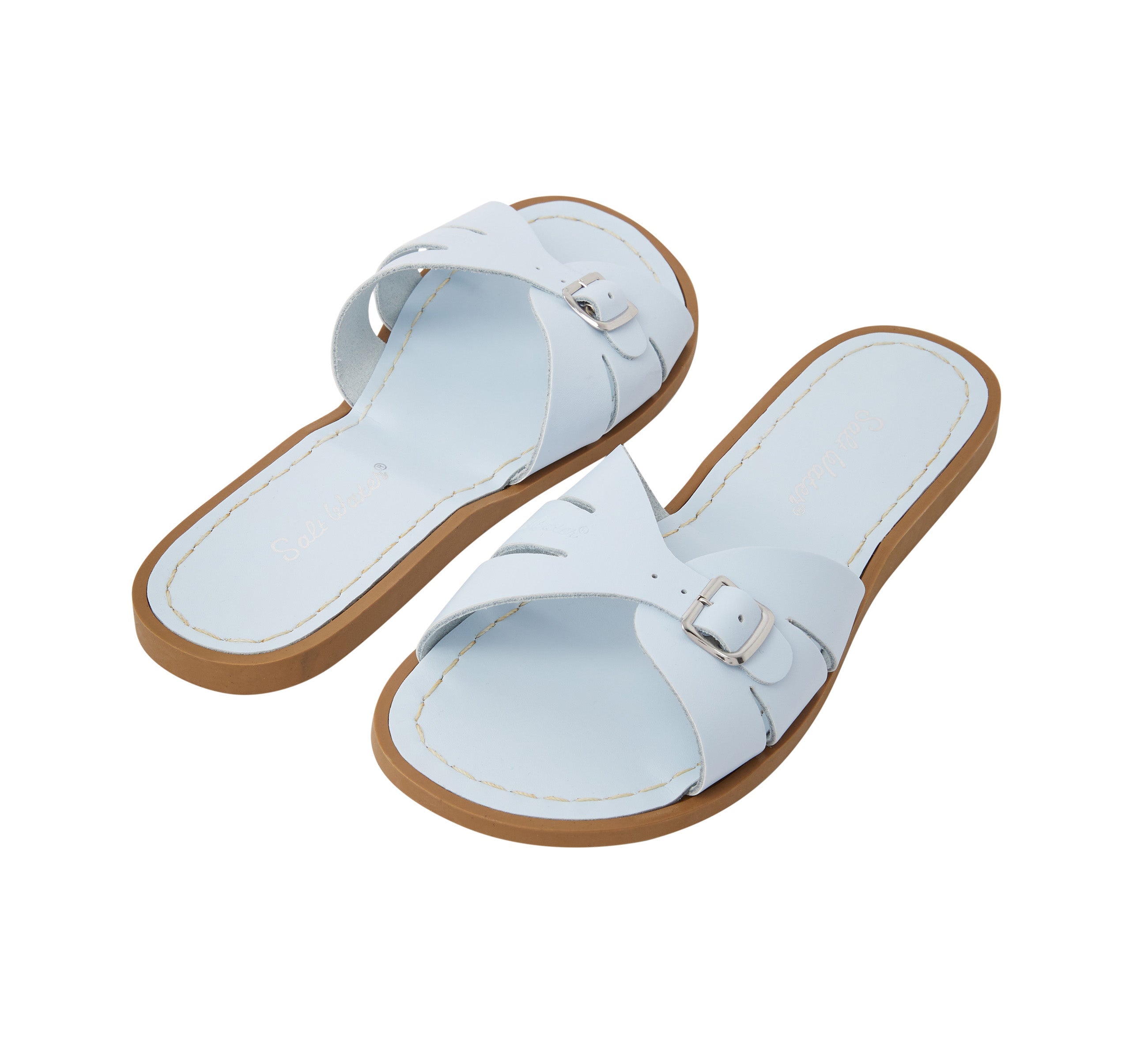 Classic Slide Light Blue Womens Sandal - Salt-Water Sandals EU