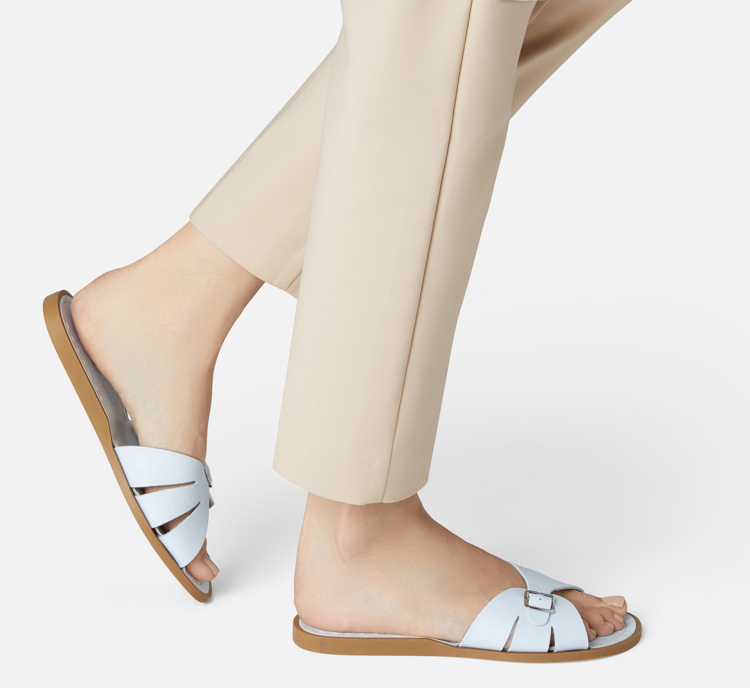 Classic Slide Light Blue Womens Sandal - Salt-Water Sandals EU