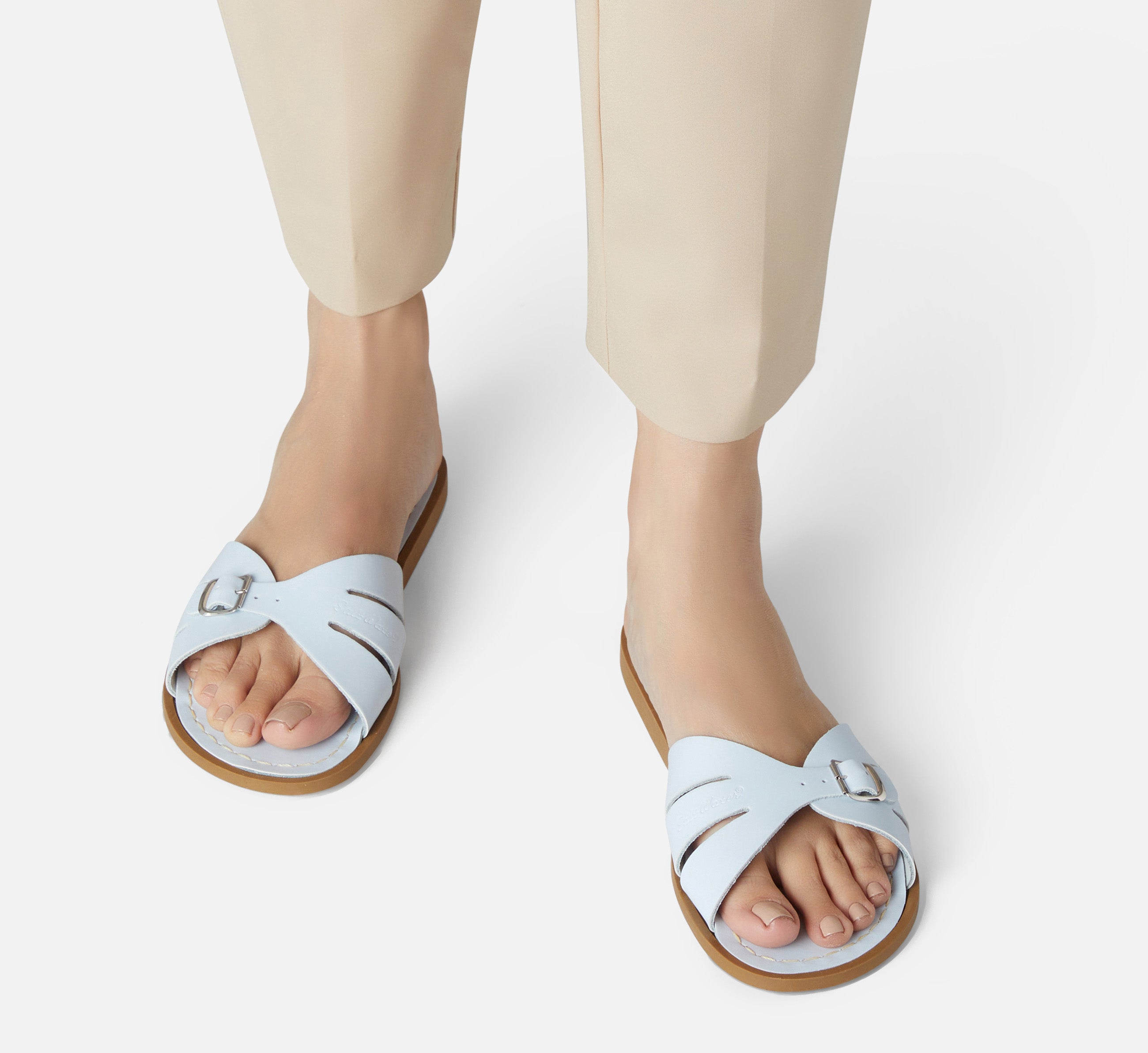 Classic Slide Light Blue Womens Sandal - Salt-Water Sandals EU
