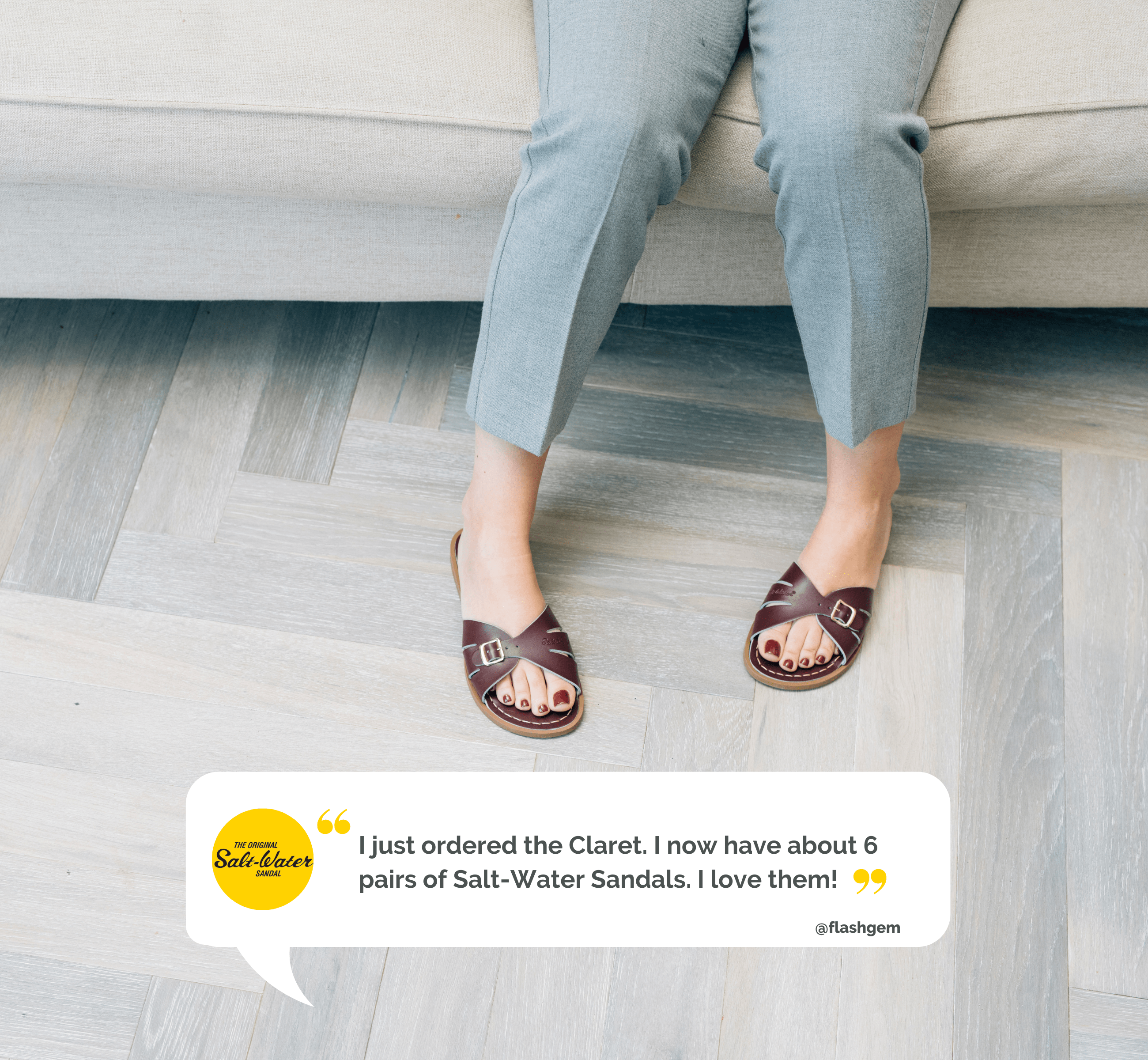 Sandales Classic Slide Claret Pour Femmes - Salt-Water Sandals EU