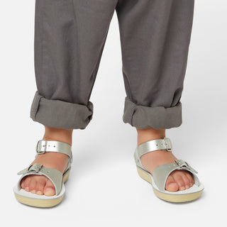 Surfer Silver Kindersandale - Schmale Passform-Sandalen Für Kinder - Salt-Water Sandals EU