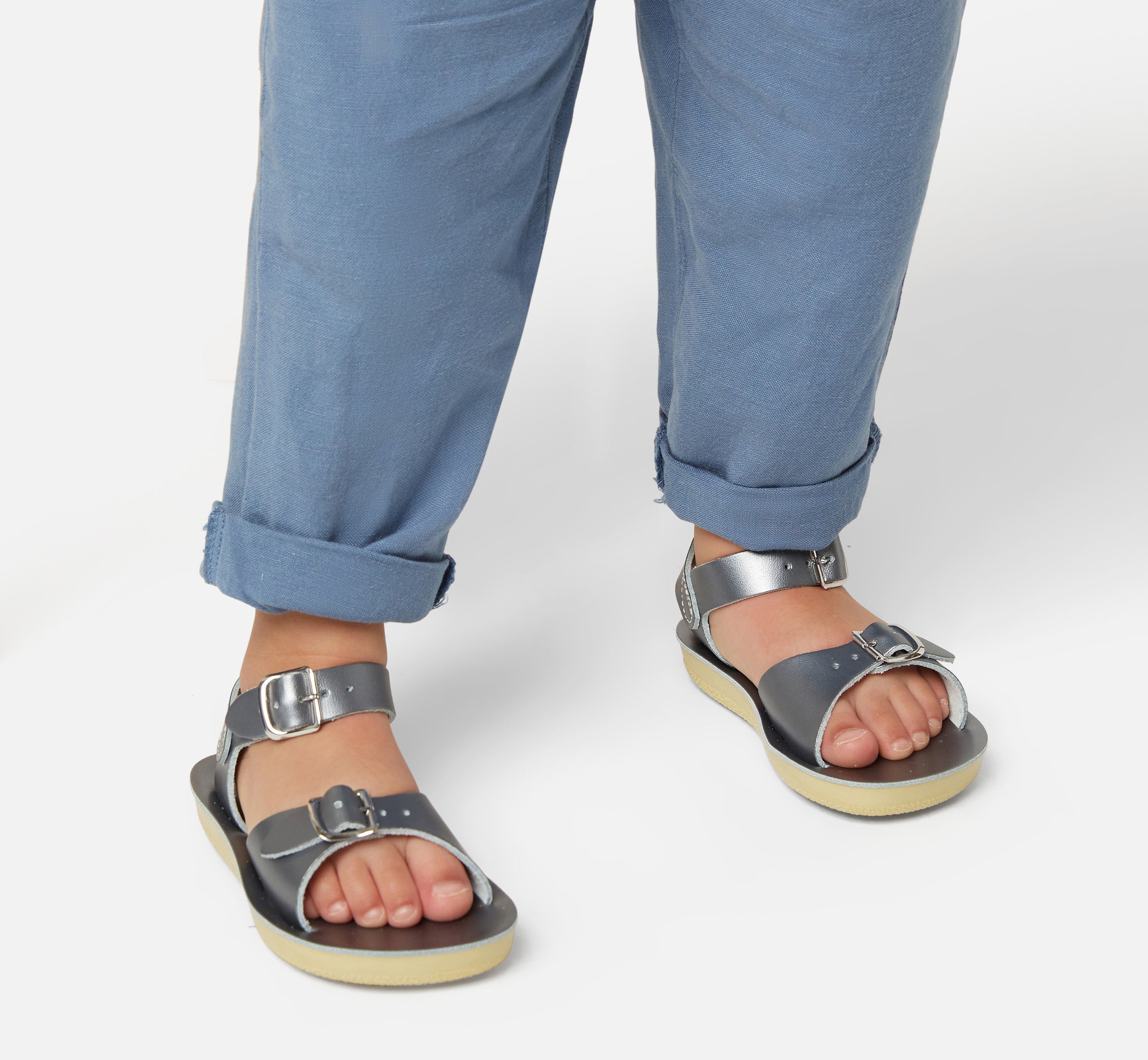 Surfer Pewter Kids Sandal - Salt-Water Sandals EU