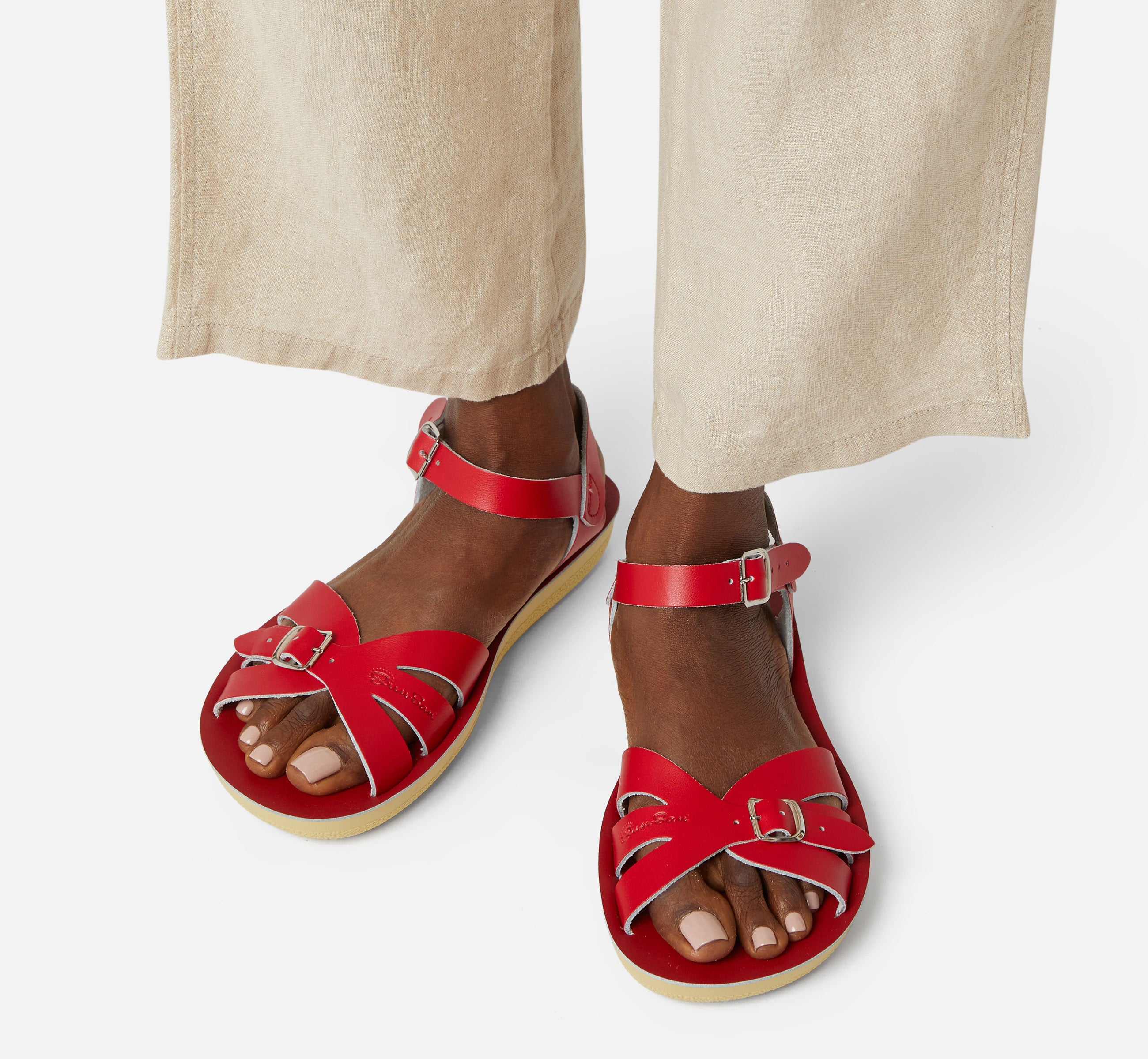Sandale Für Damen In Boardwalk -Rot